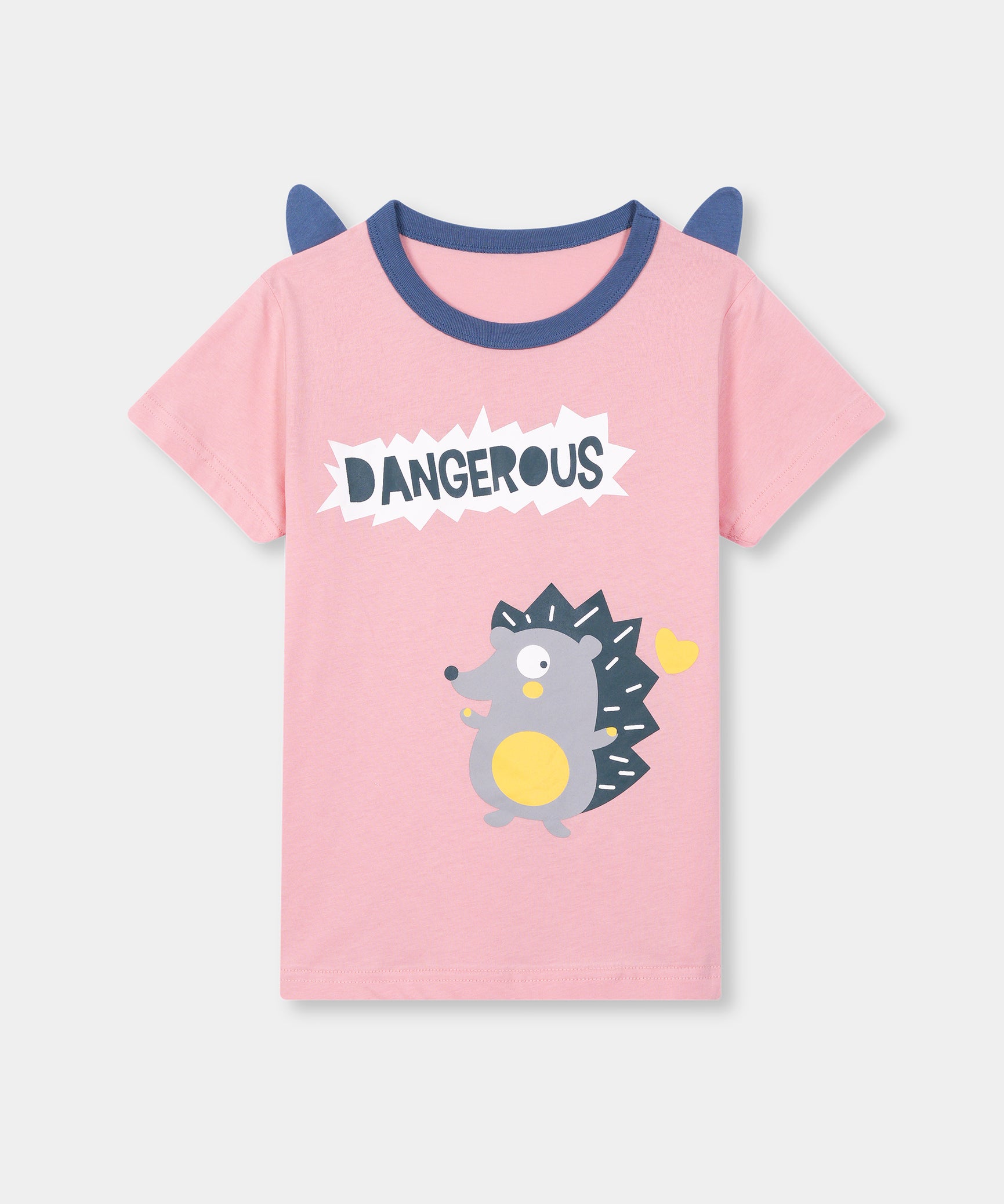 Boys 100% Imported Soft Cotton Pink Graphics Printed T-Shirt