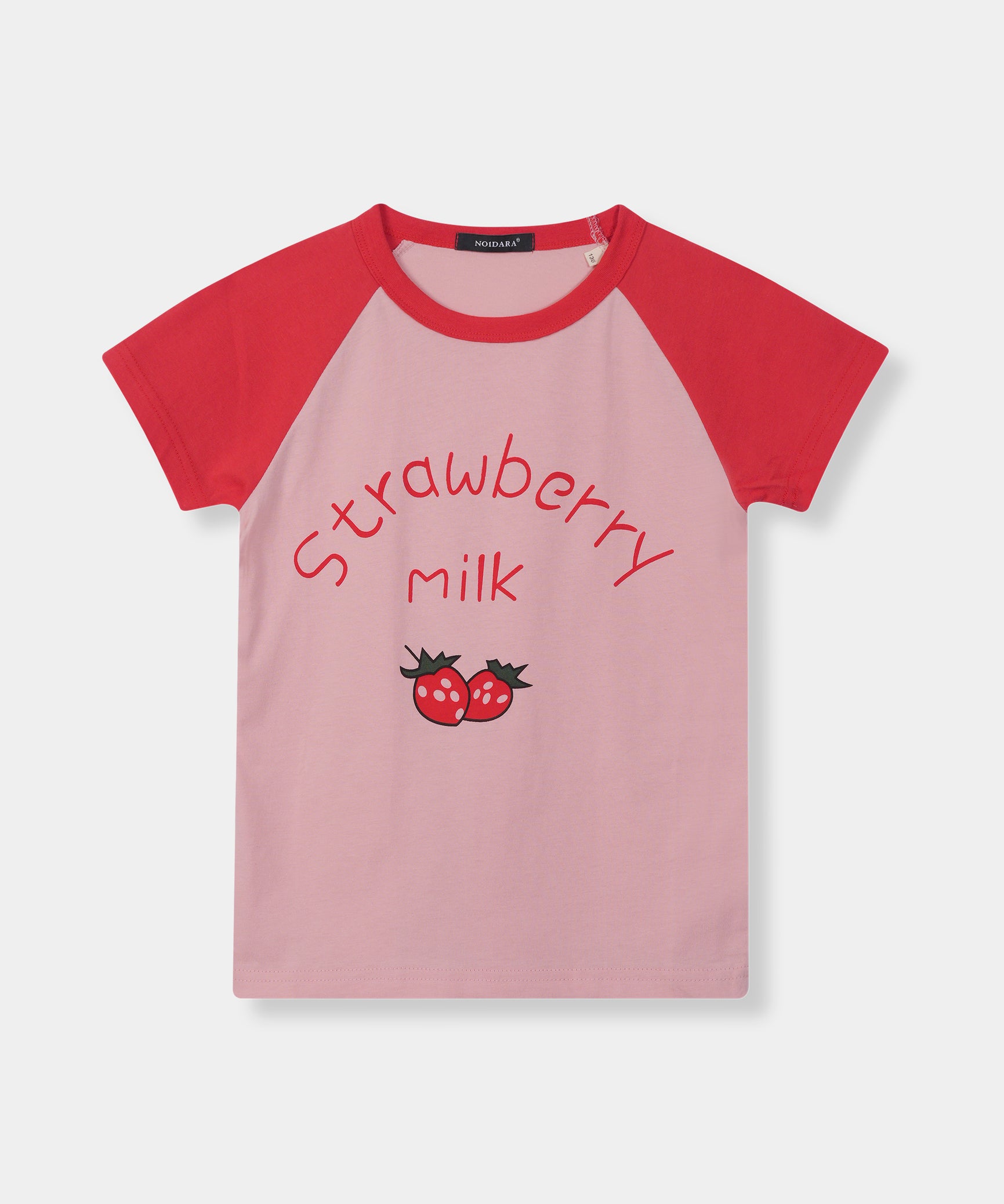 Boys 100% Imported Soft Cotton Red Strawbery Printed T-Shirt