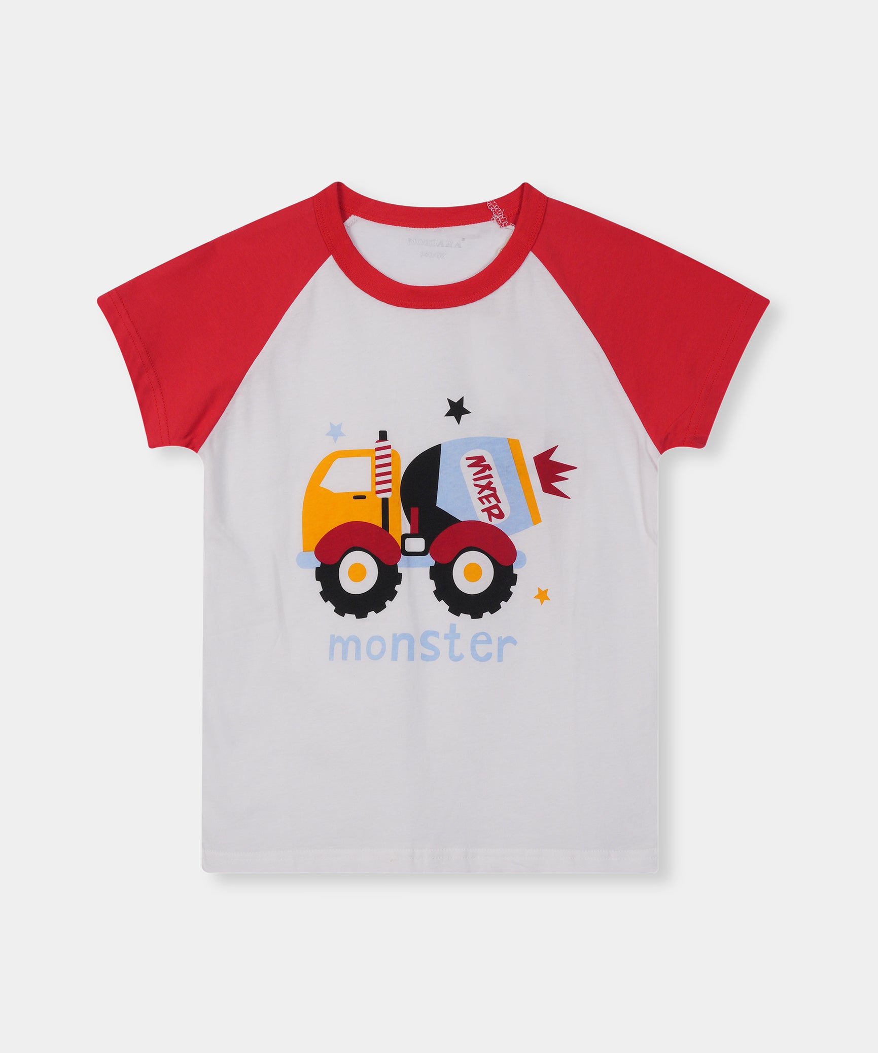 Boys 100% Imported Soft Cotton Grey And Red Graphics Printed T-Shirt