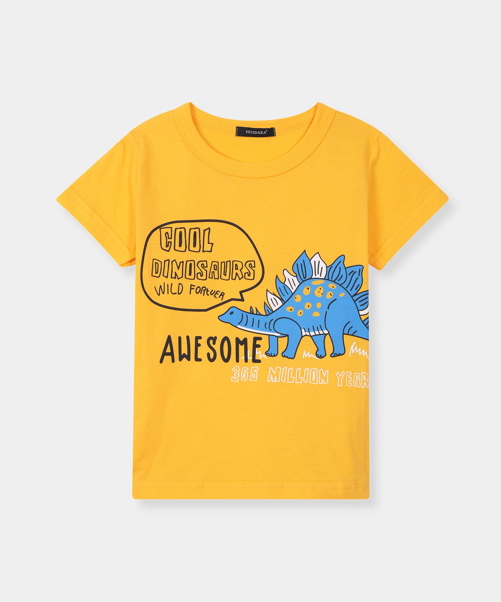 Boys 100% Imported Soft Cotton Yellow Graphics Printed T-Shirt