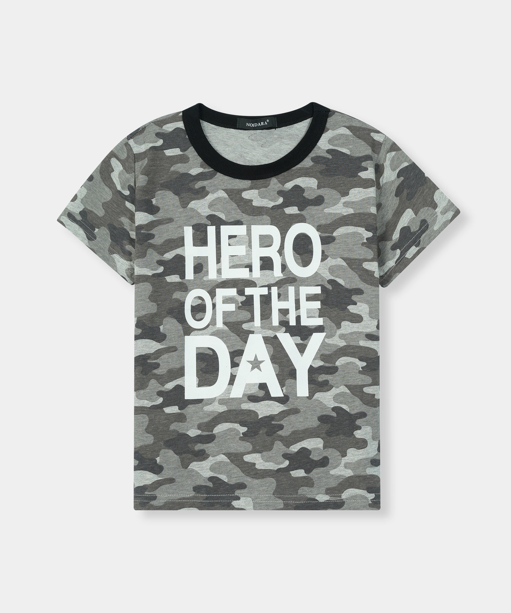 Boys 100% Imported Soft Cotton Camo Printed T-Shirt