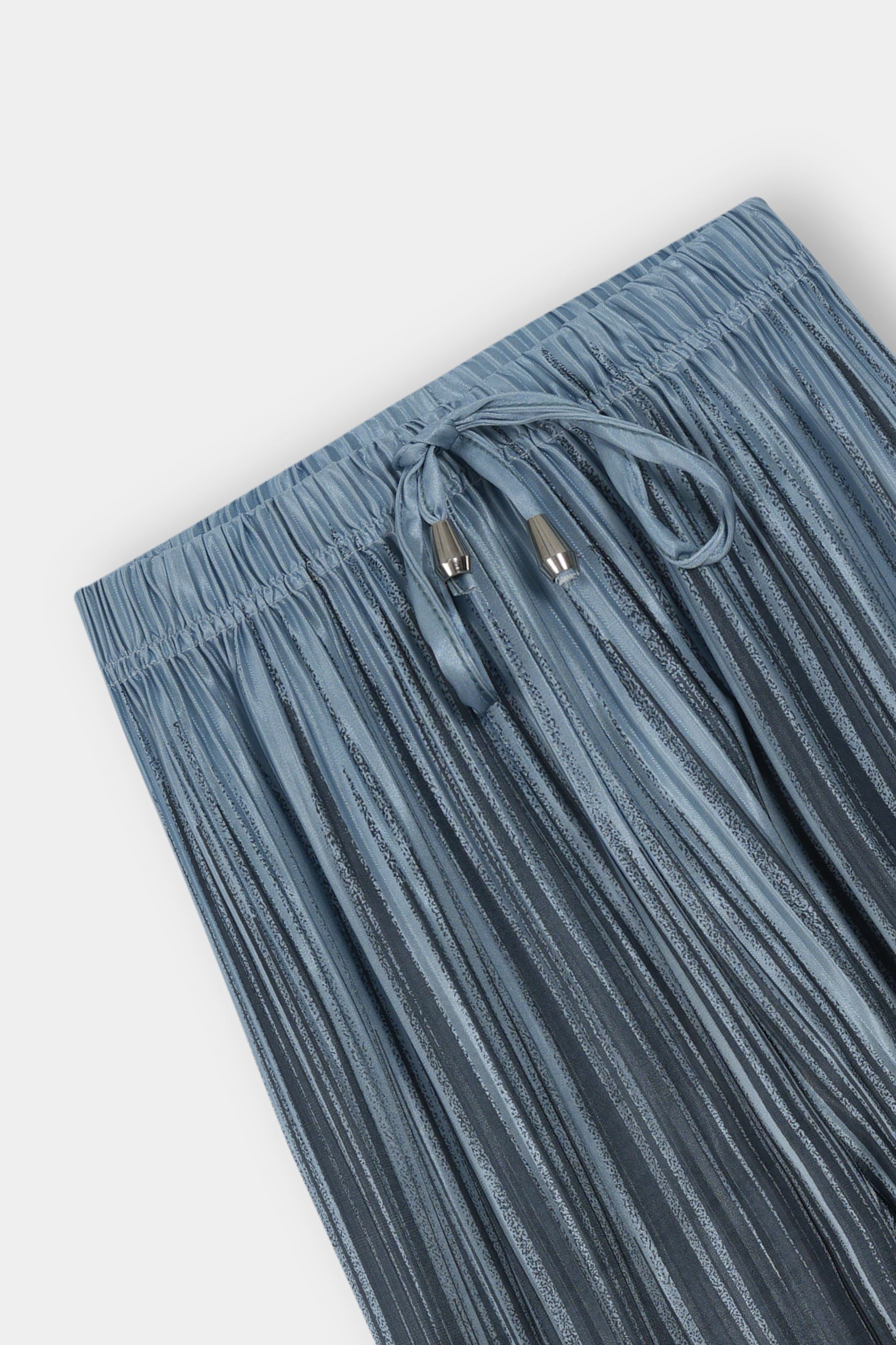 Girls Imported Pleated Grey And Black Trousers