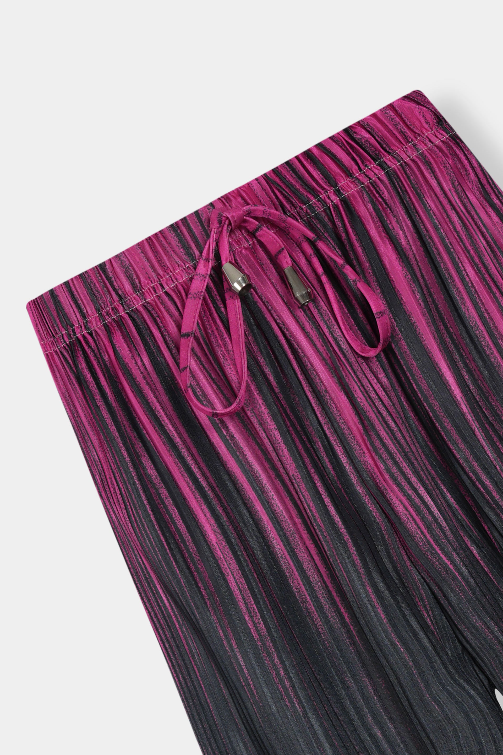 Girls Imported Pleated Pink And Black Trousers