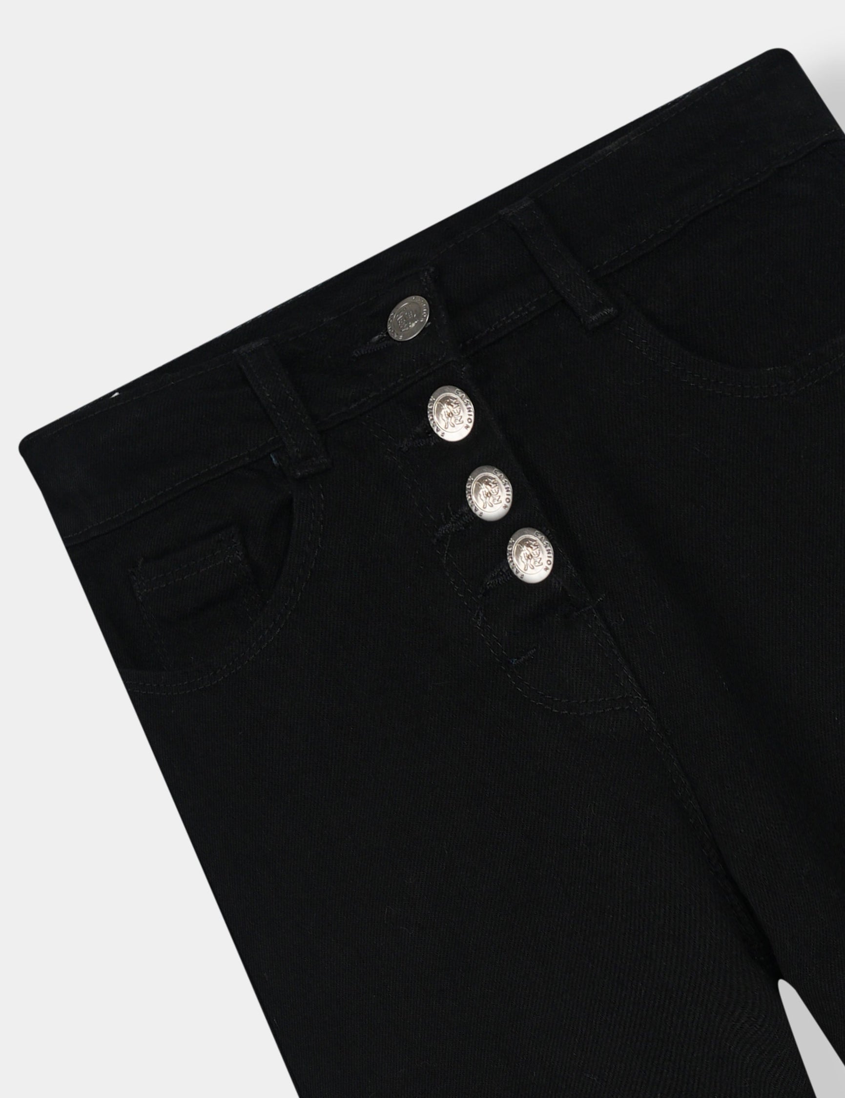 Girls Imported Denim Black Stretch Flared Jeans(4 years to 14 years)