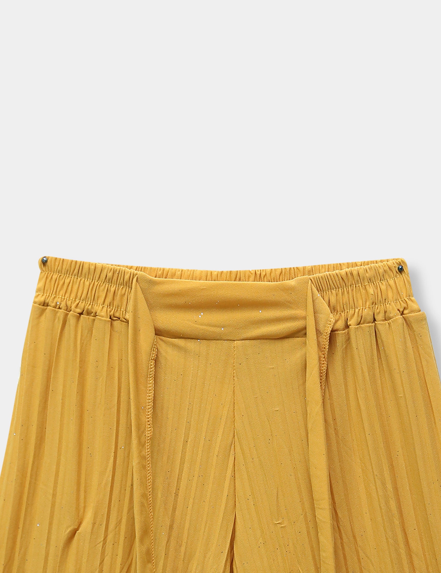 Girls Imported Linen Cotton Mustard Bell Bottom Plazo Trouser