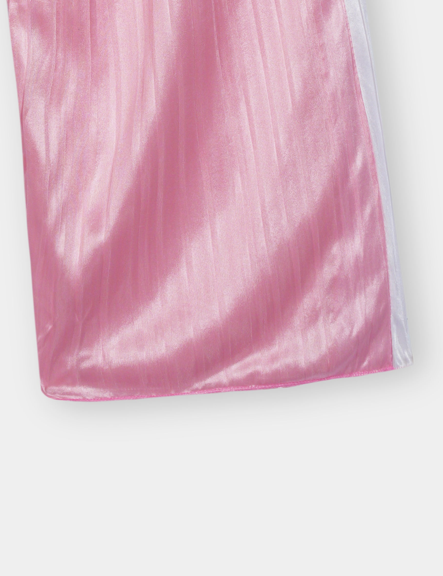 Girls Imported Linen Cotton Pink And White Stripe Trouser