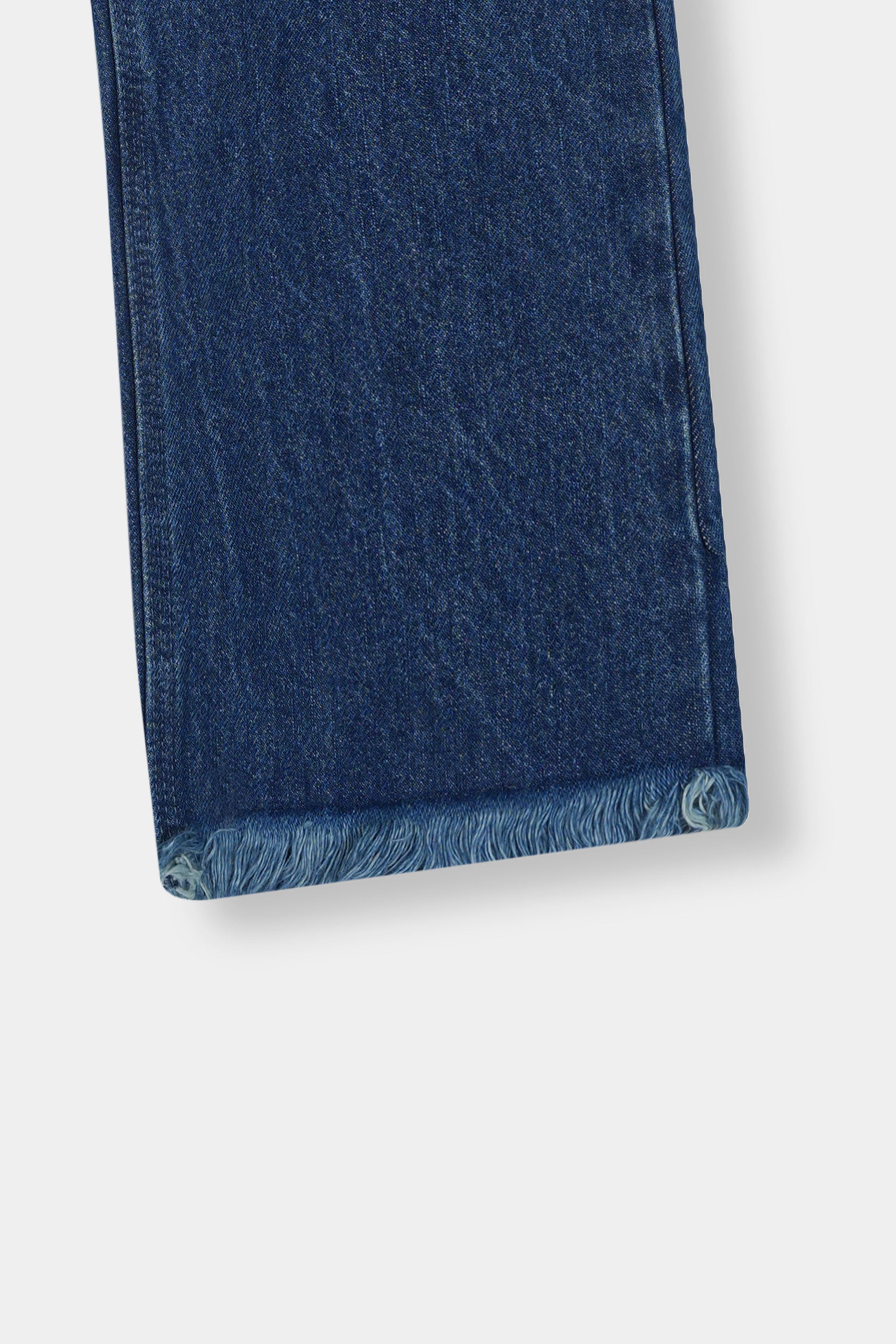 Girls Imported Denim Navy Blue Stretch Flared Jeans