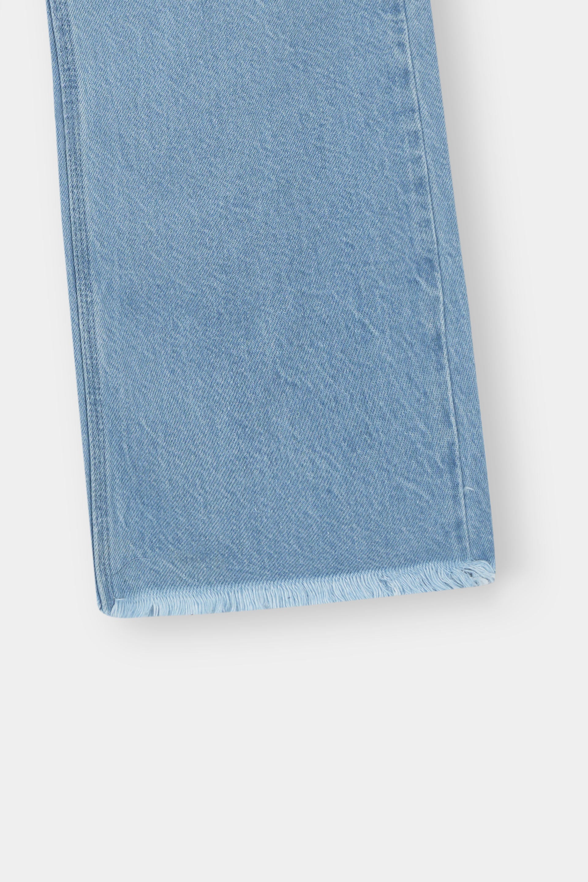 Girls Imported Denim Sky Blue Stretch Flared Jeans