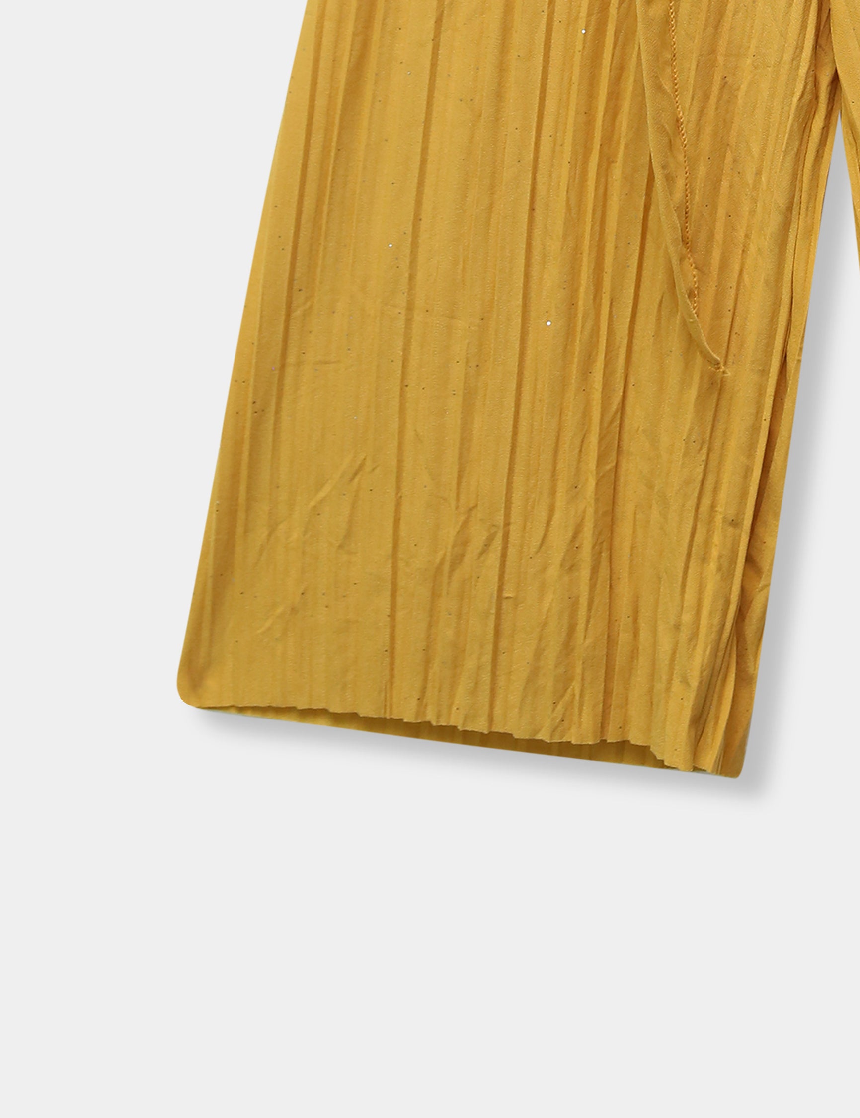 Girls Imported Linen Cotton Mustard Bell Bottom Plazo Trouser