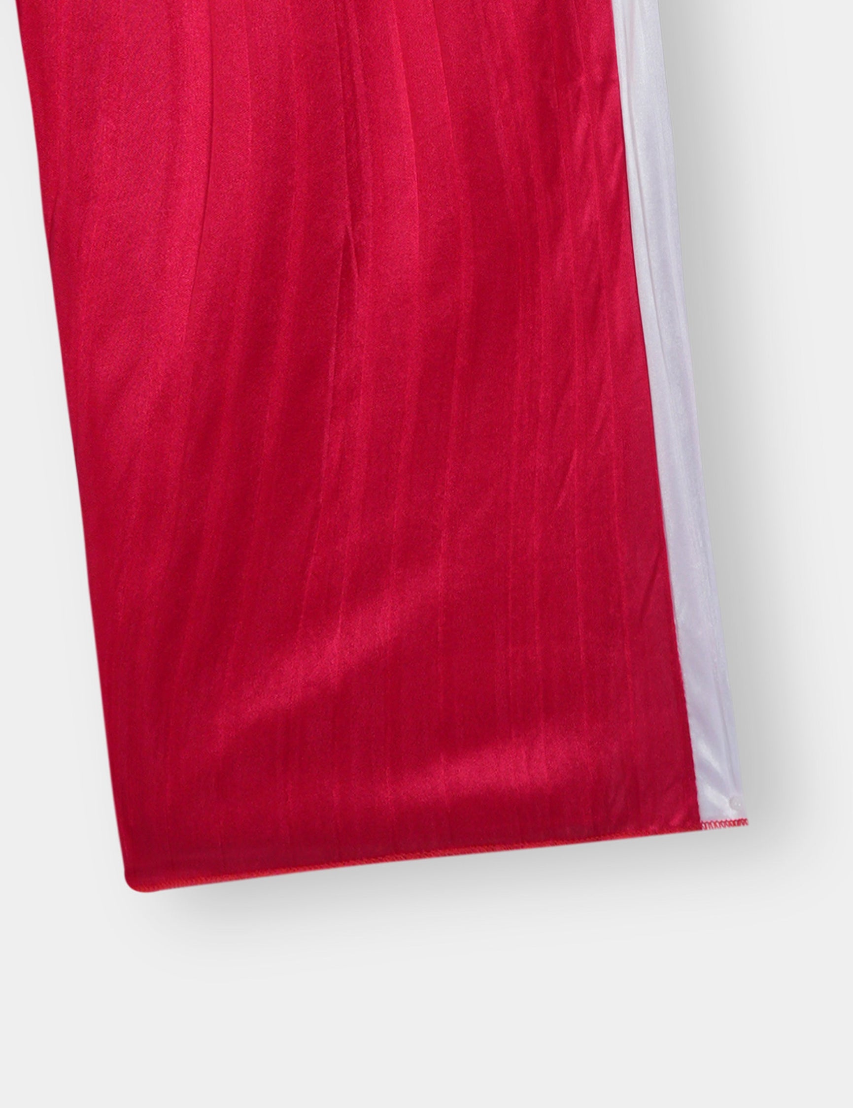 Girls Imported Linen Cotton Red And White Stripe Trouser(size 3 years to 12 years)