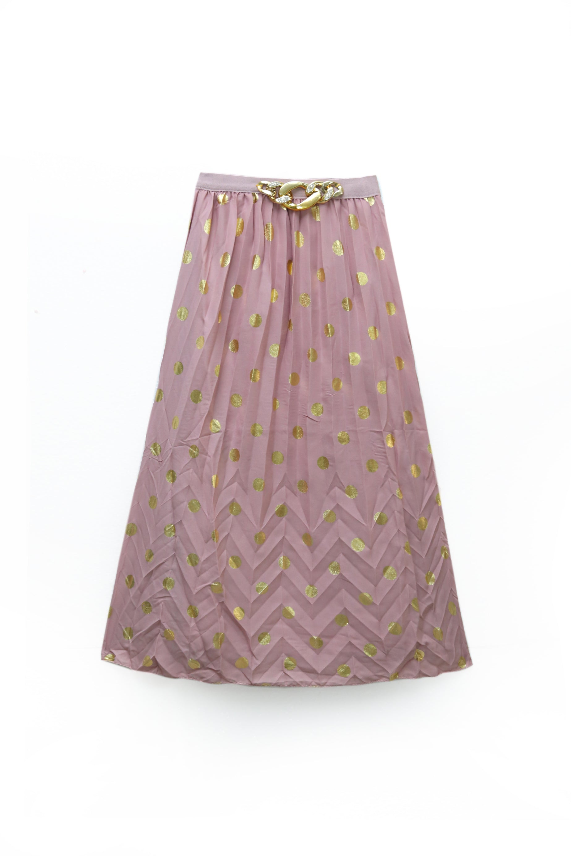 Girls Imported Bell Bottom Lilac Skirt with Gold Hock