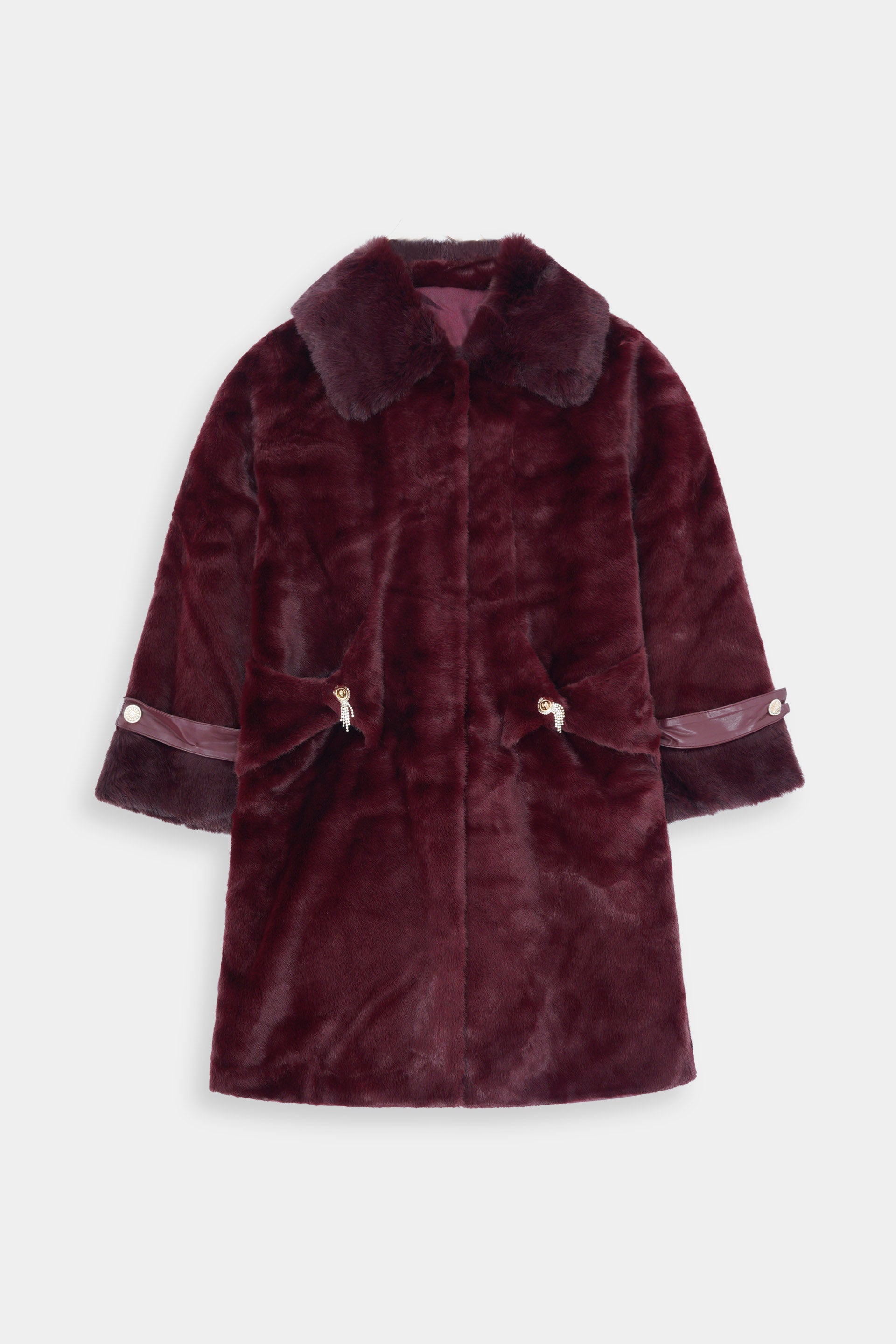 Women Imported Korean Fluffy Long Coat