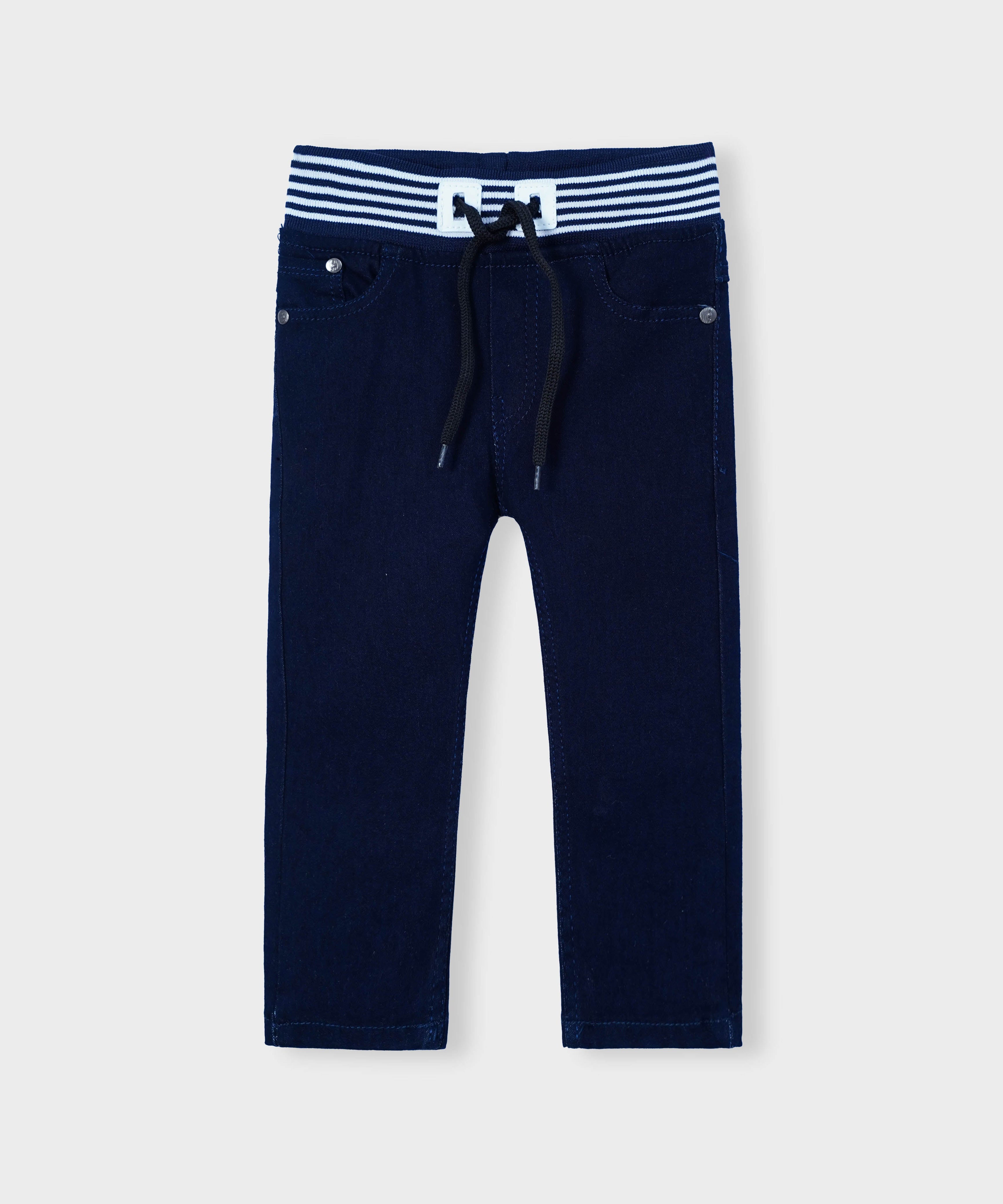 Boys Premium Quality Adjustable Stretch Navy Jeans