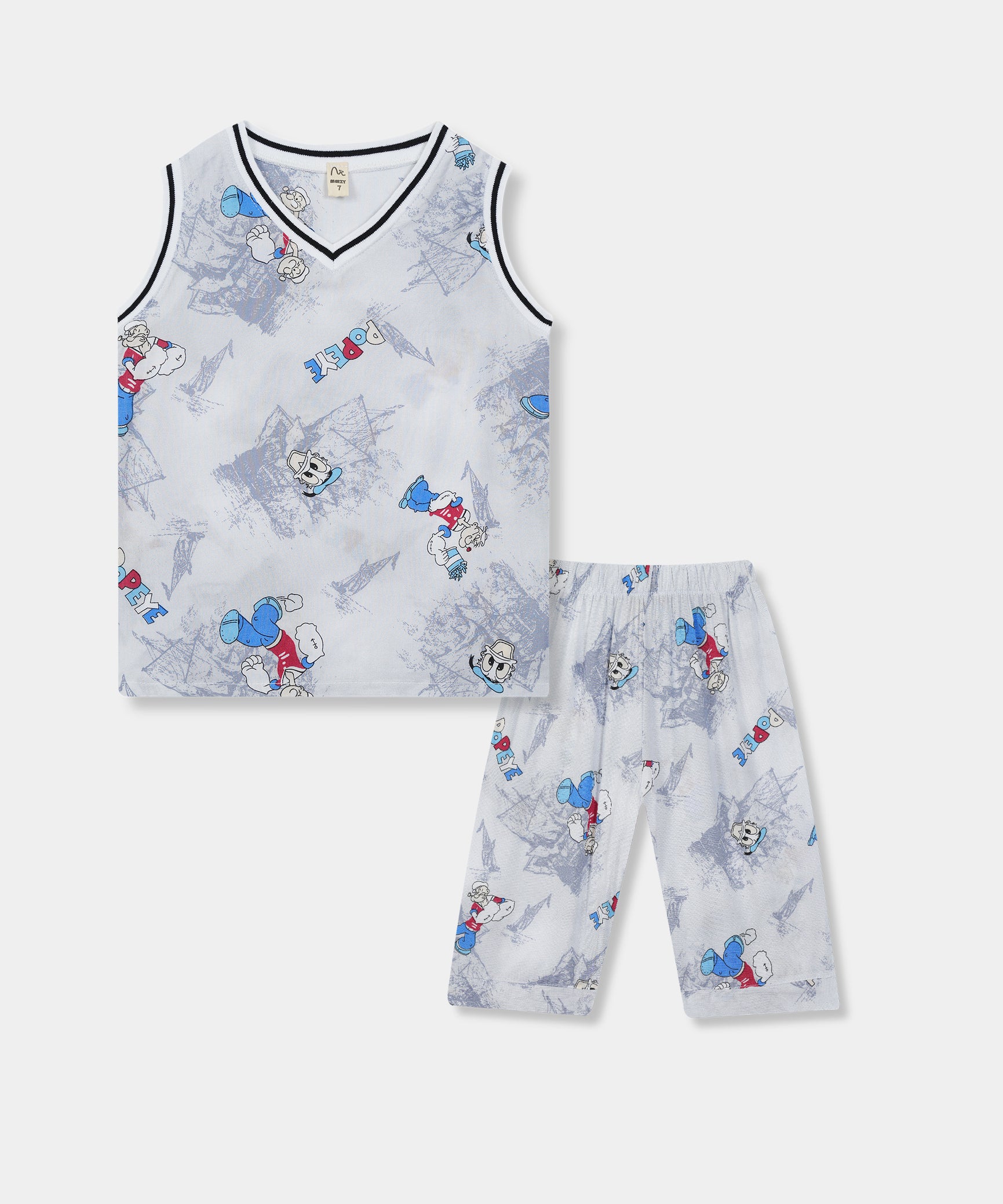 Kids 100% Imported Soft Cotton Printed Sleeveless Suit