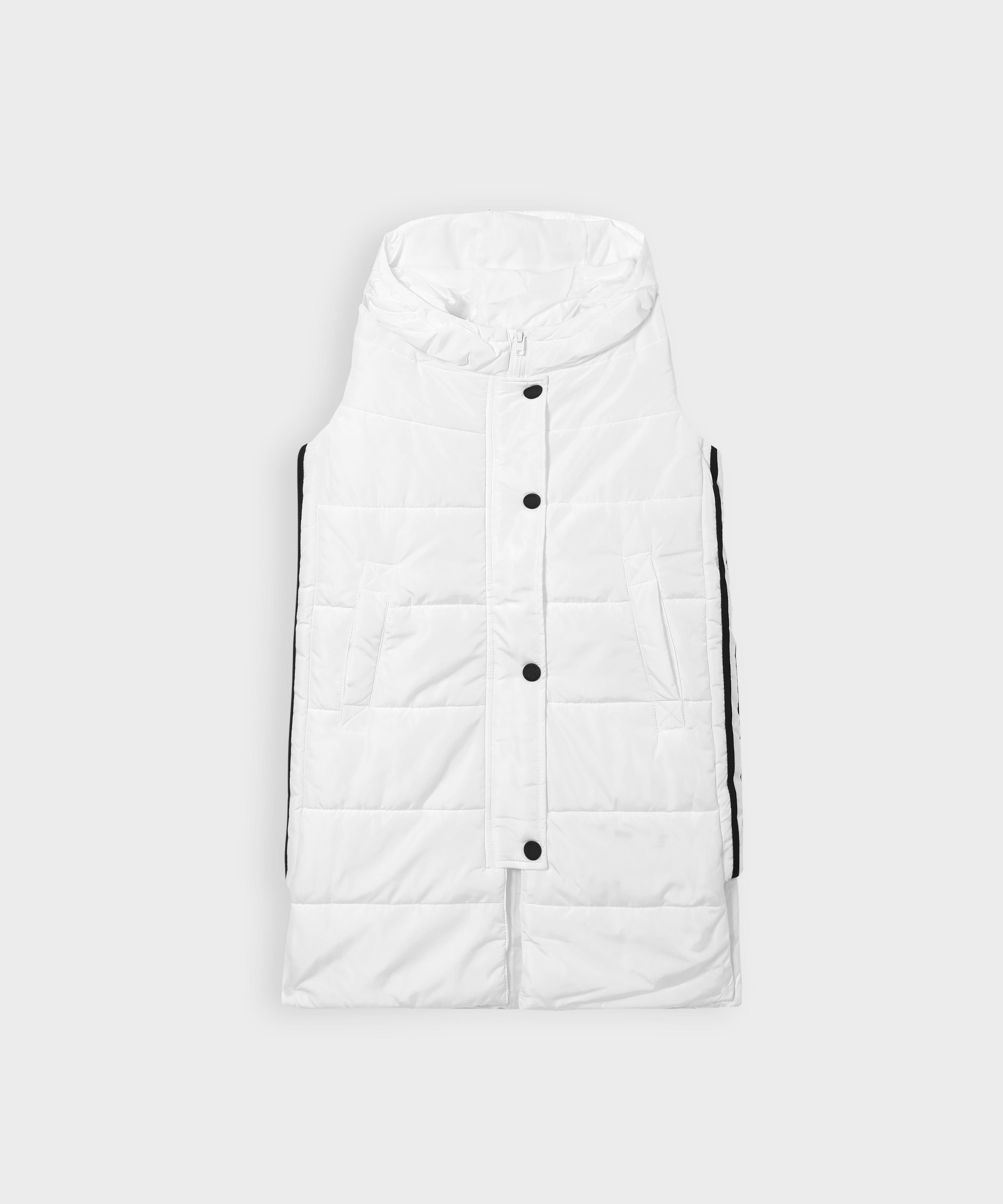 imported Kids Premium Quality White Puffer Sleeve Less Jacket