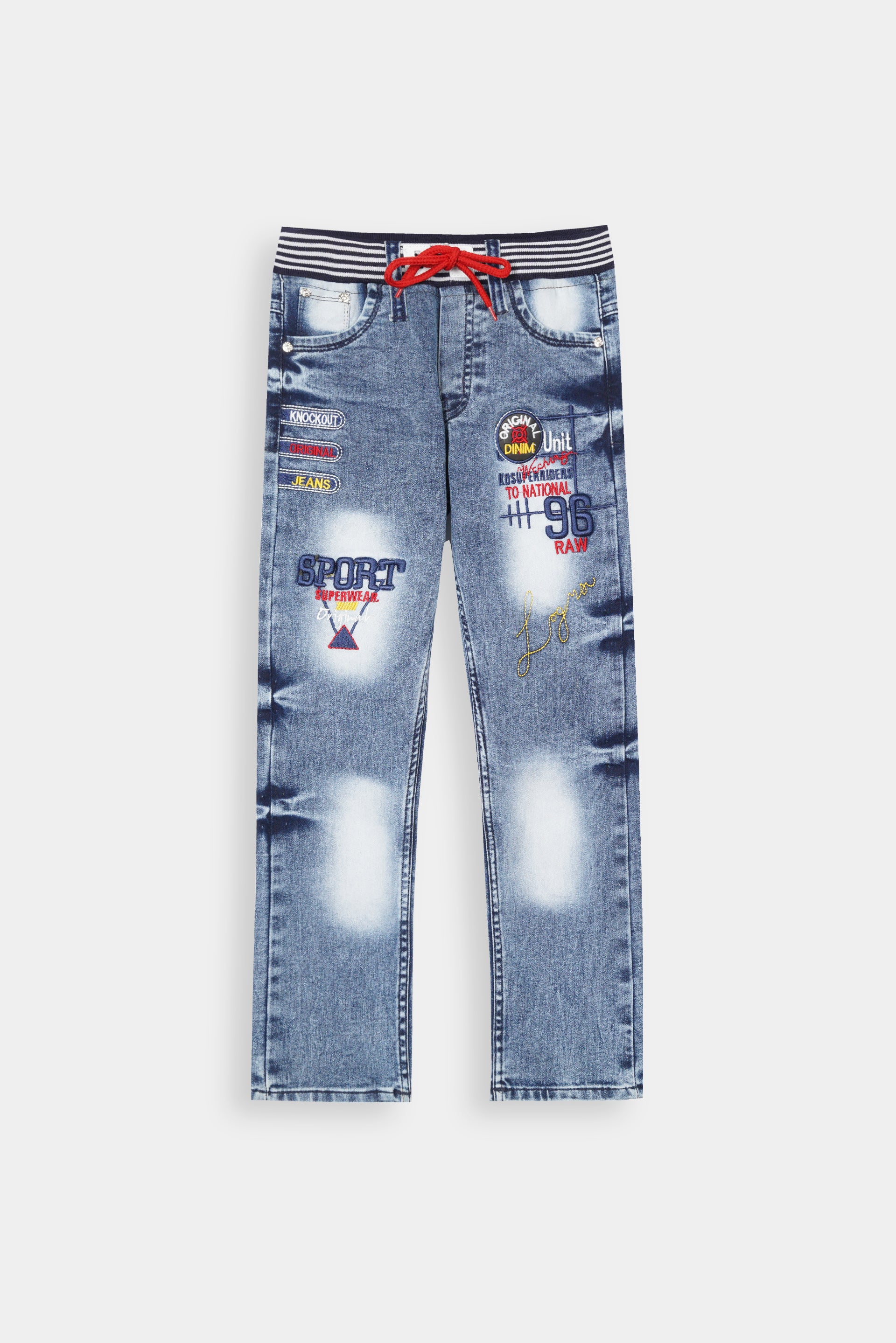 Boys Premium Quality Adjustable Stretch Blue Jeans