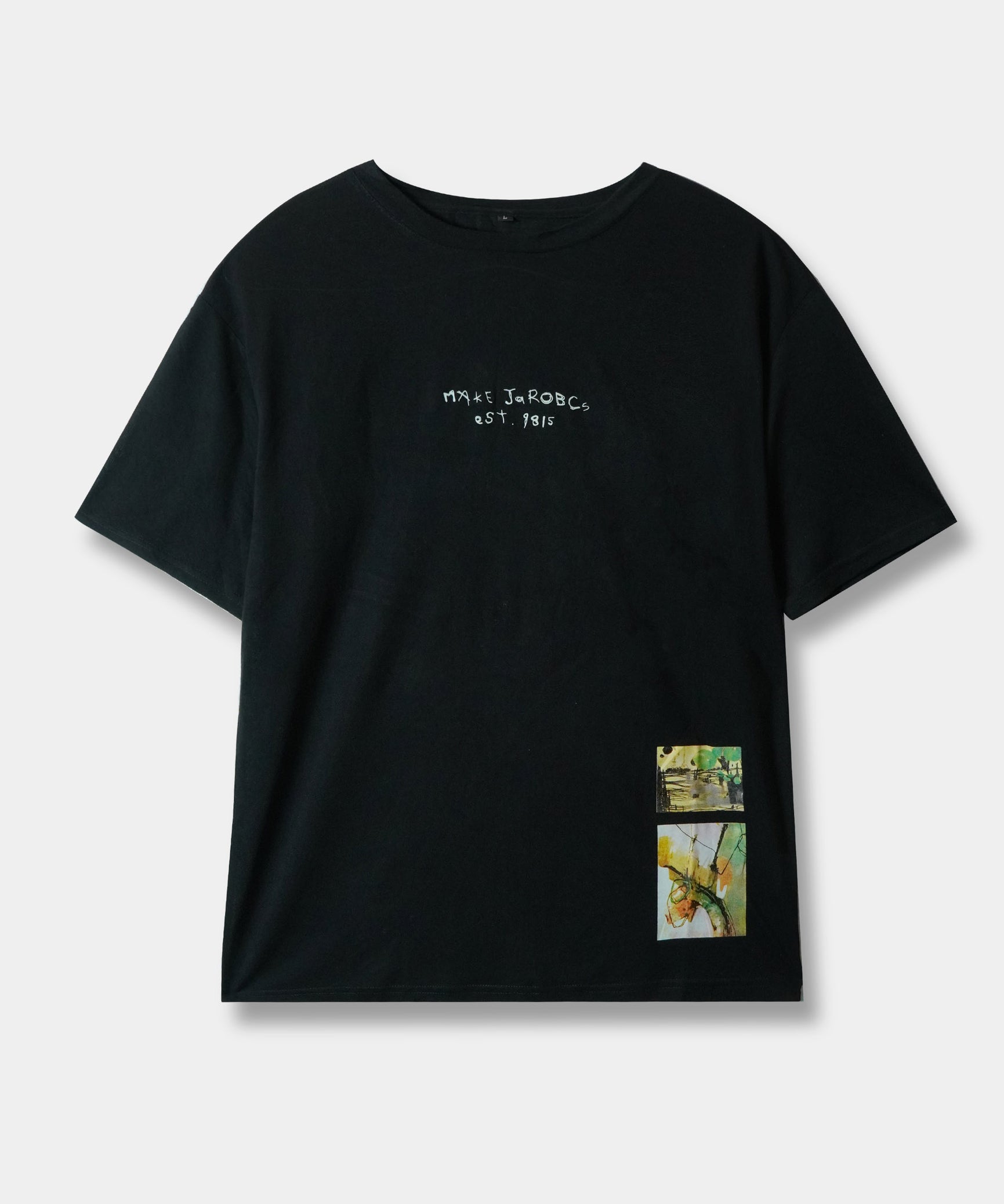 Men Imported Graphic Printed Soft Cotton Black T-Shirt
