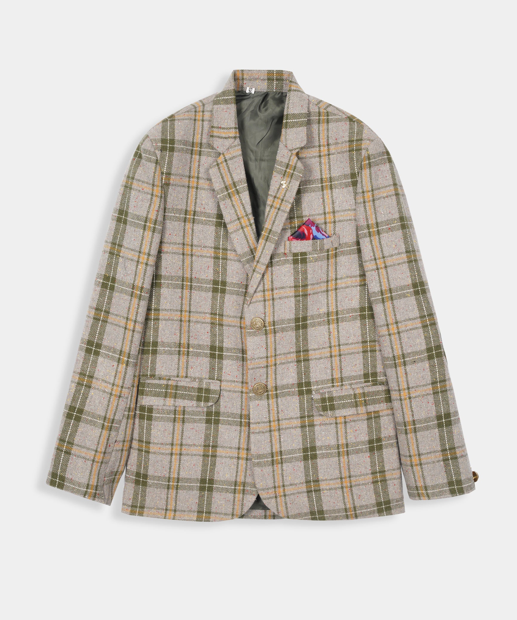 Boys Imported Soft Wool Multi Color Check Coat