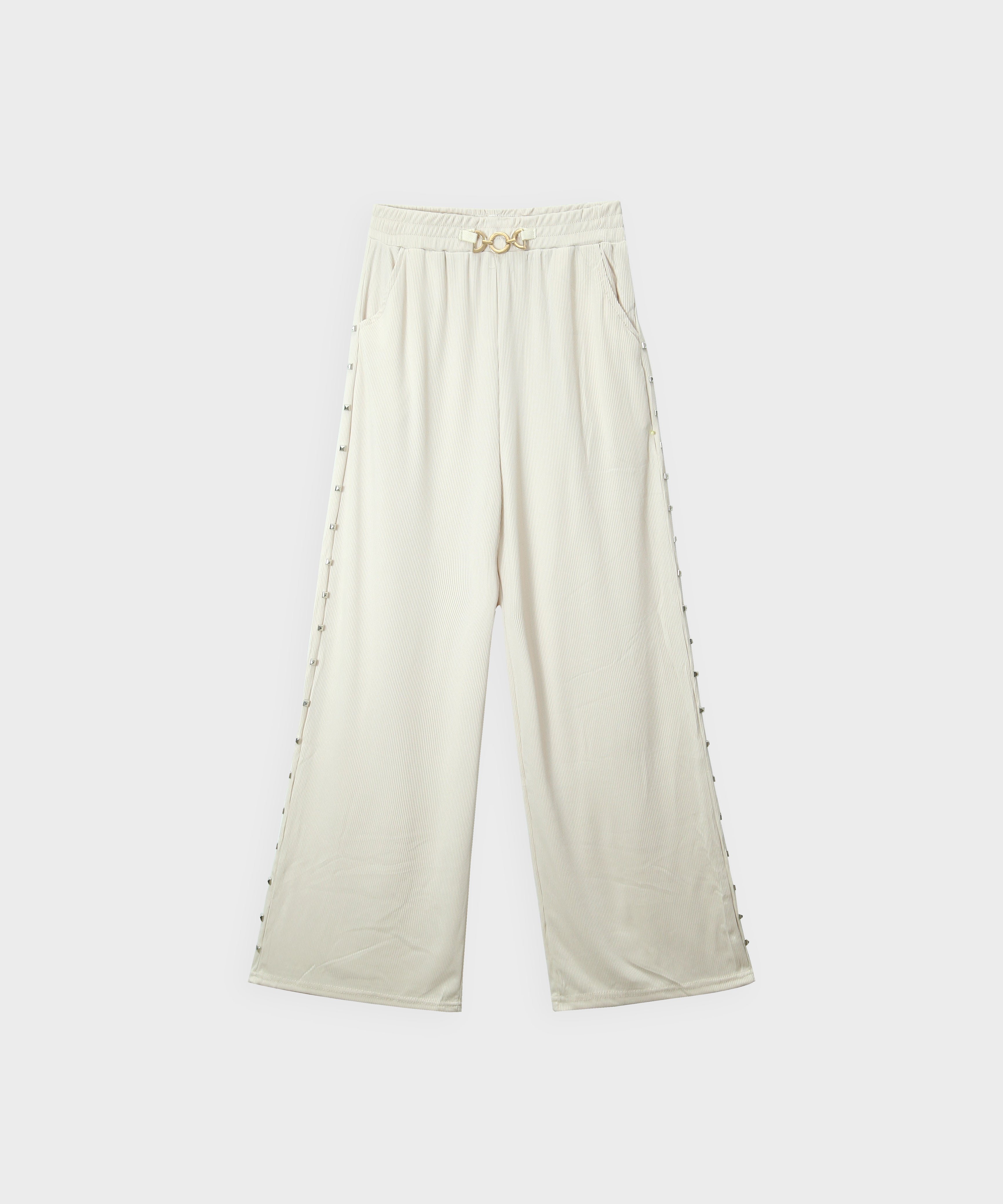 Imported Chifon White Bell Bottom Plazo Trouser For Girls