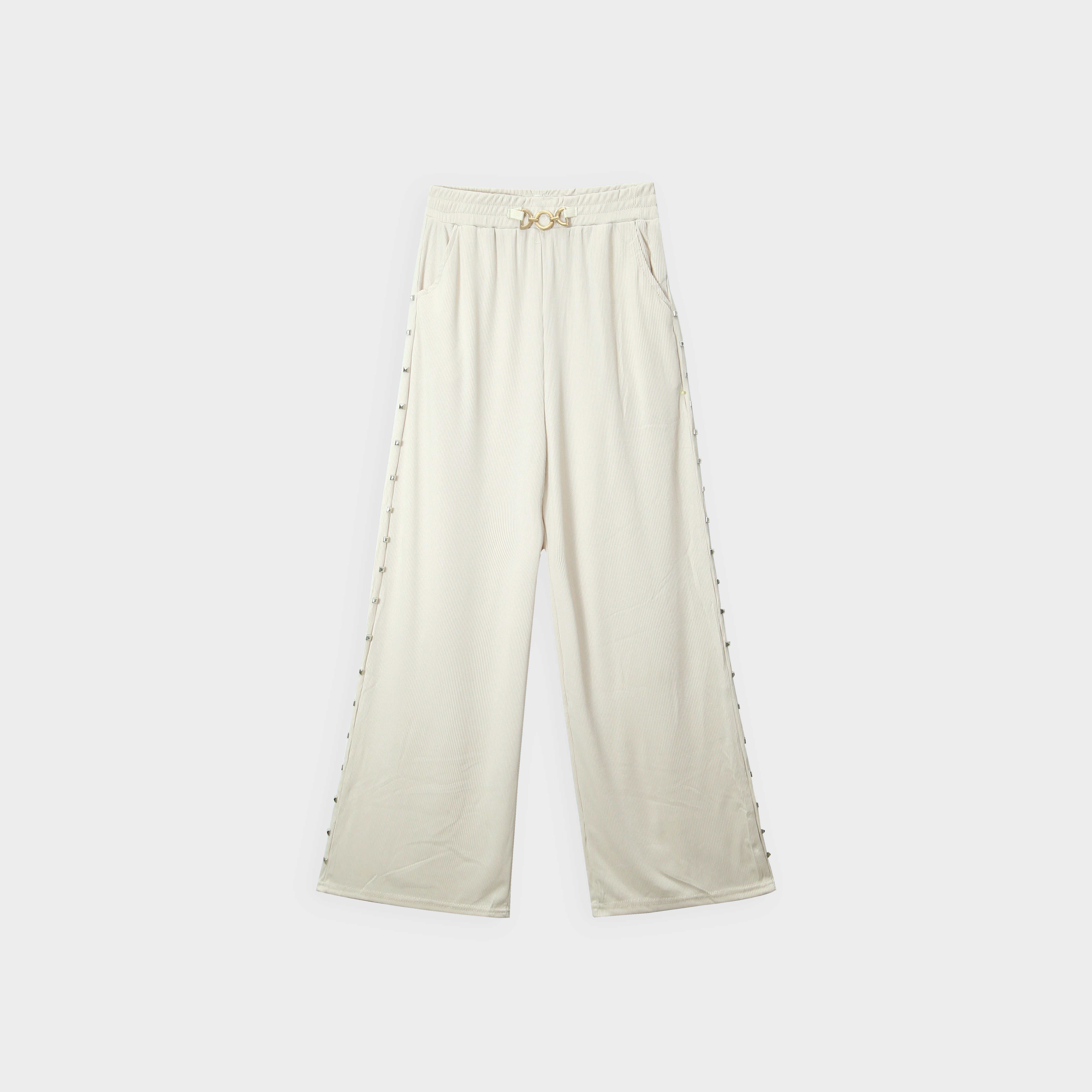 Imported Chifon White Bell Bottom Plazo Trouser For Girls