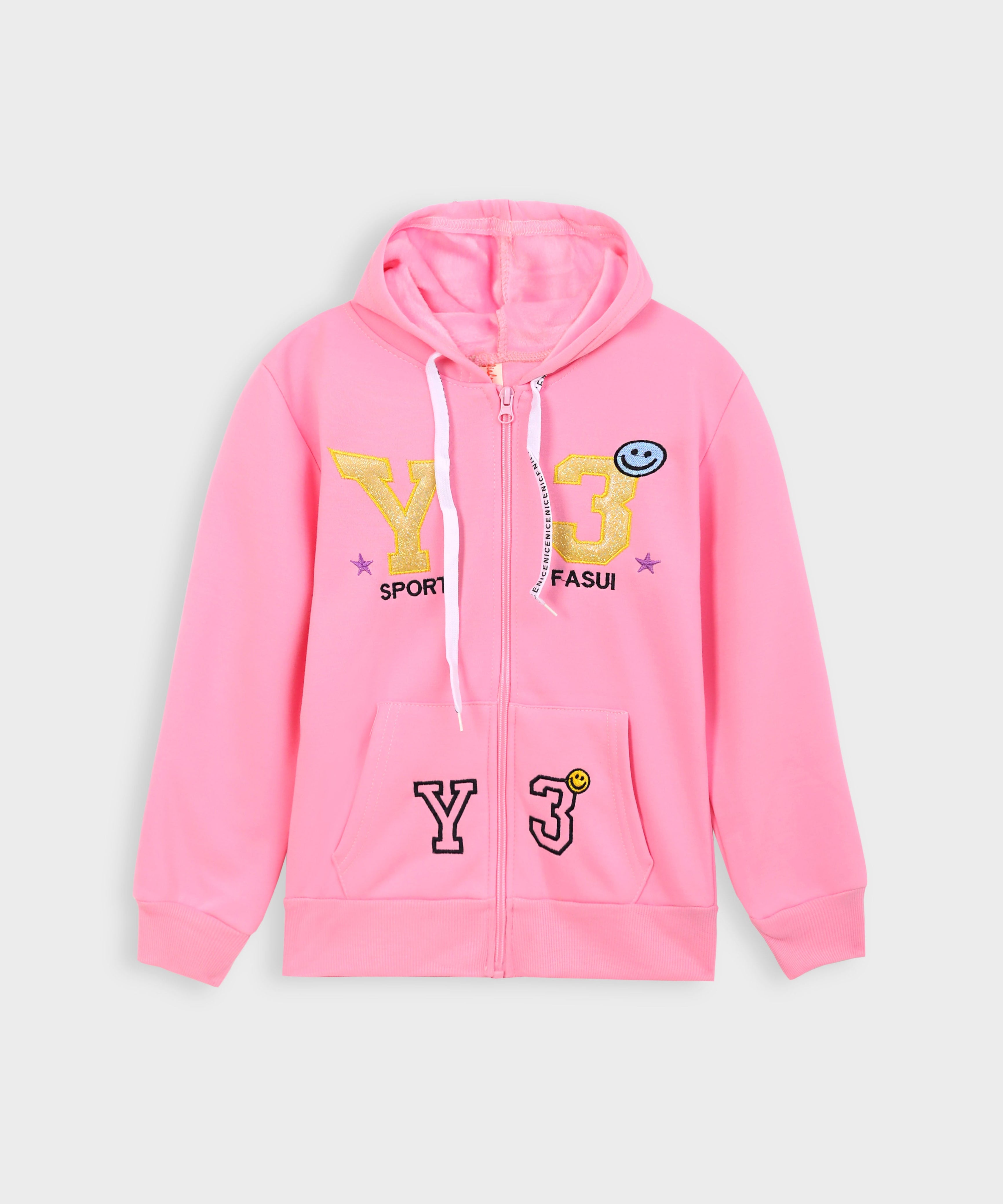 Imported Embroidered Fleece Hoodie For Girls