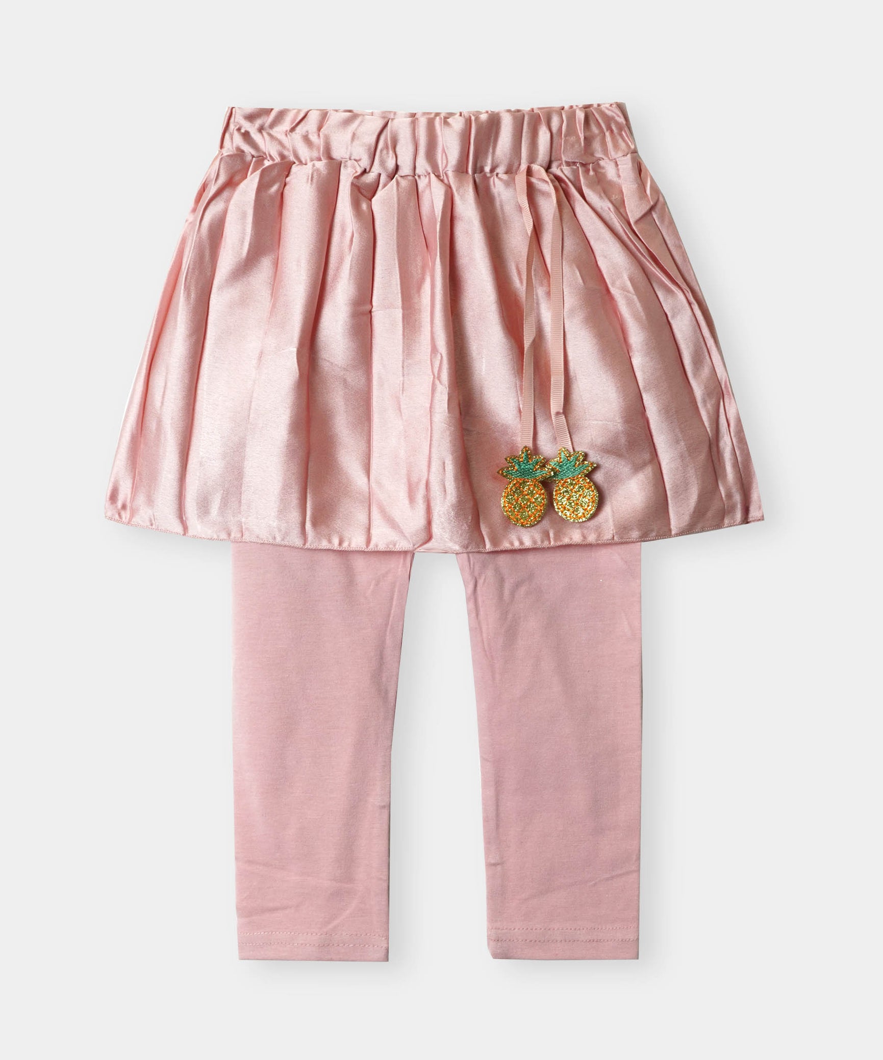 Girls100%Imported Soft Cotton Light Pink Tights With Skirt