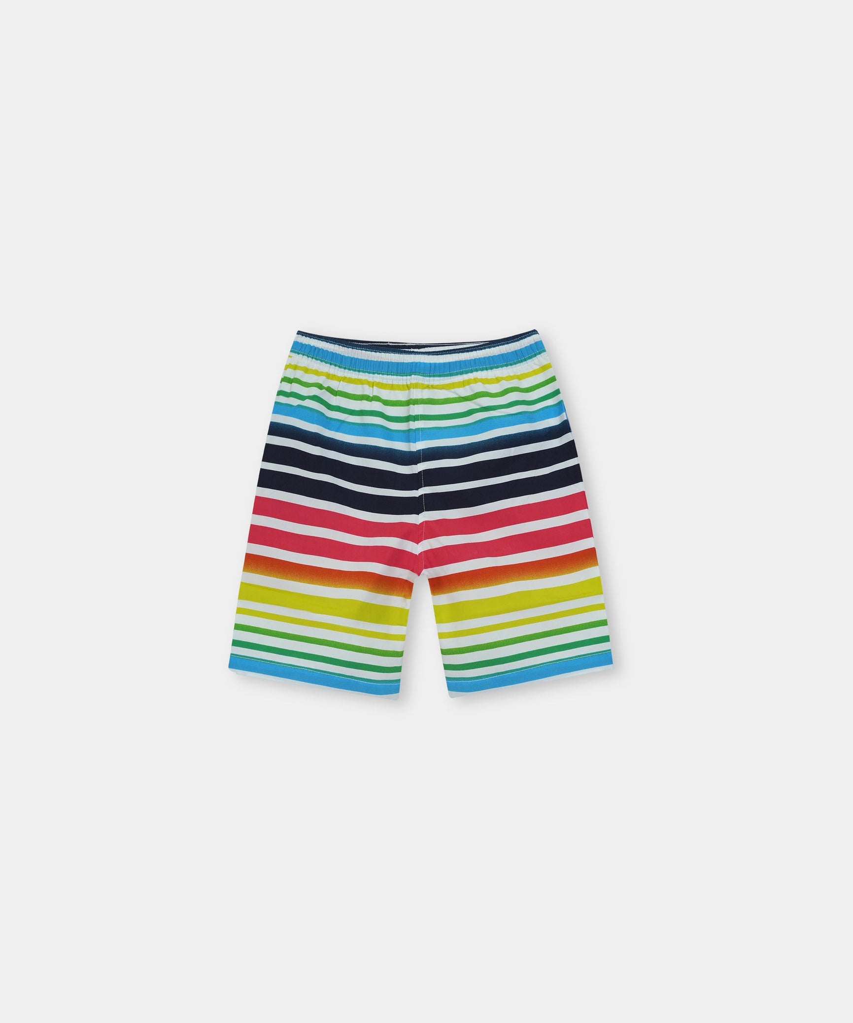 Kids 100% Imported Soft Cotton Rainbow Stripe Printed Shorts