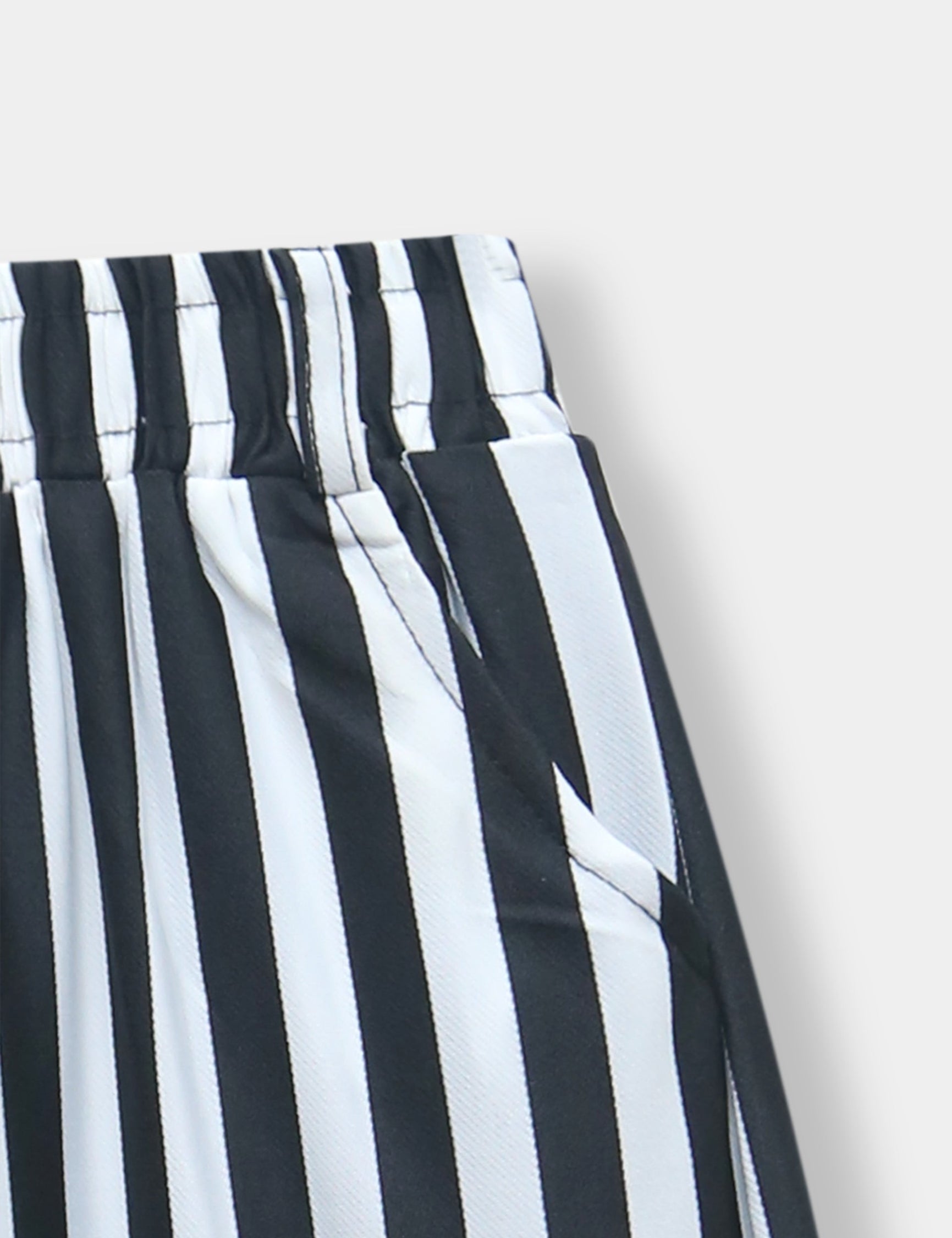 Girls Imported Linen Cotton Black And White Stripe Bell Bottom Plazo Trouser{size 3 years to 12 years}