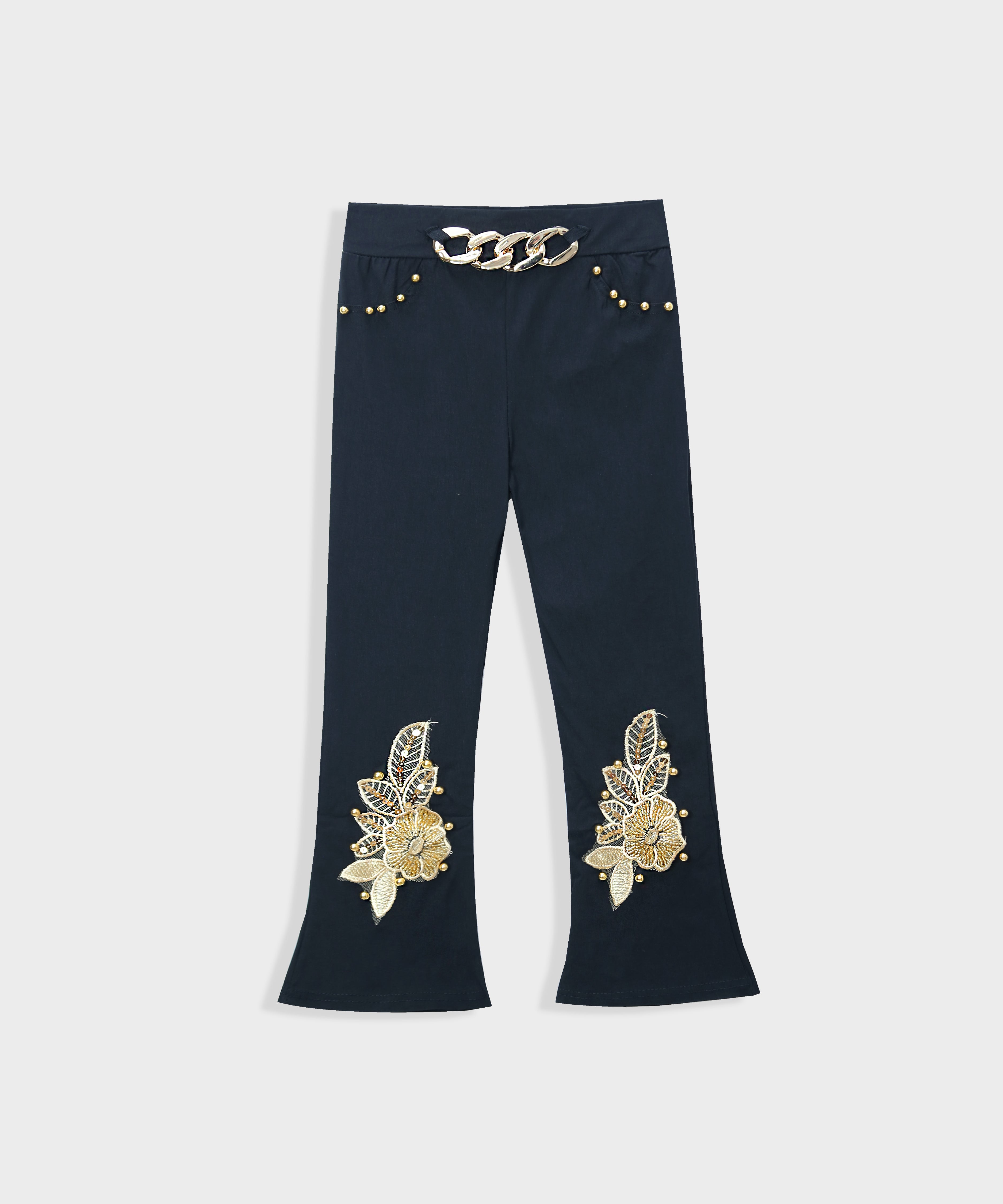 Imported Navy Blue Pant Tights For Girls - t