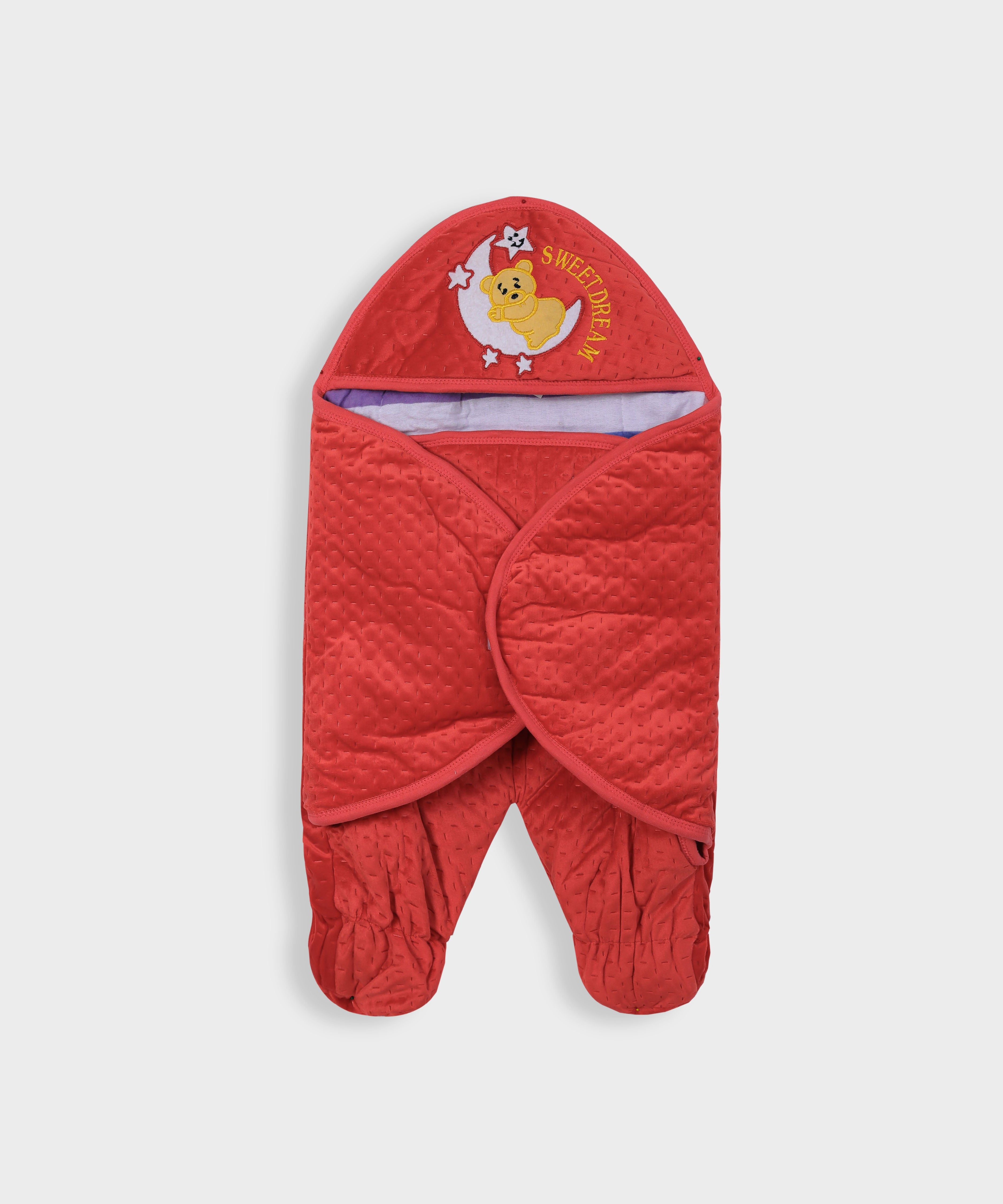 Imported Hooded Soft Blanket Cum Wrapper For Newborn Babies (0-12 Months)