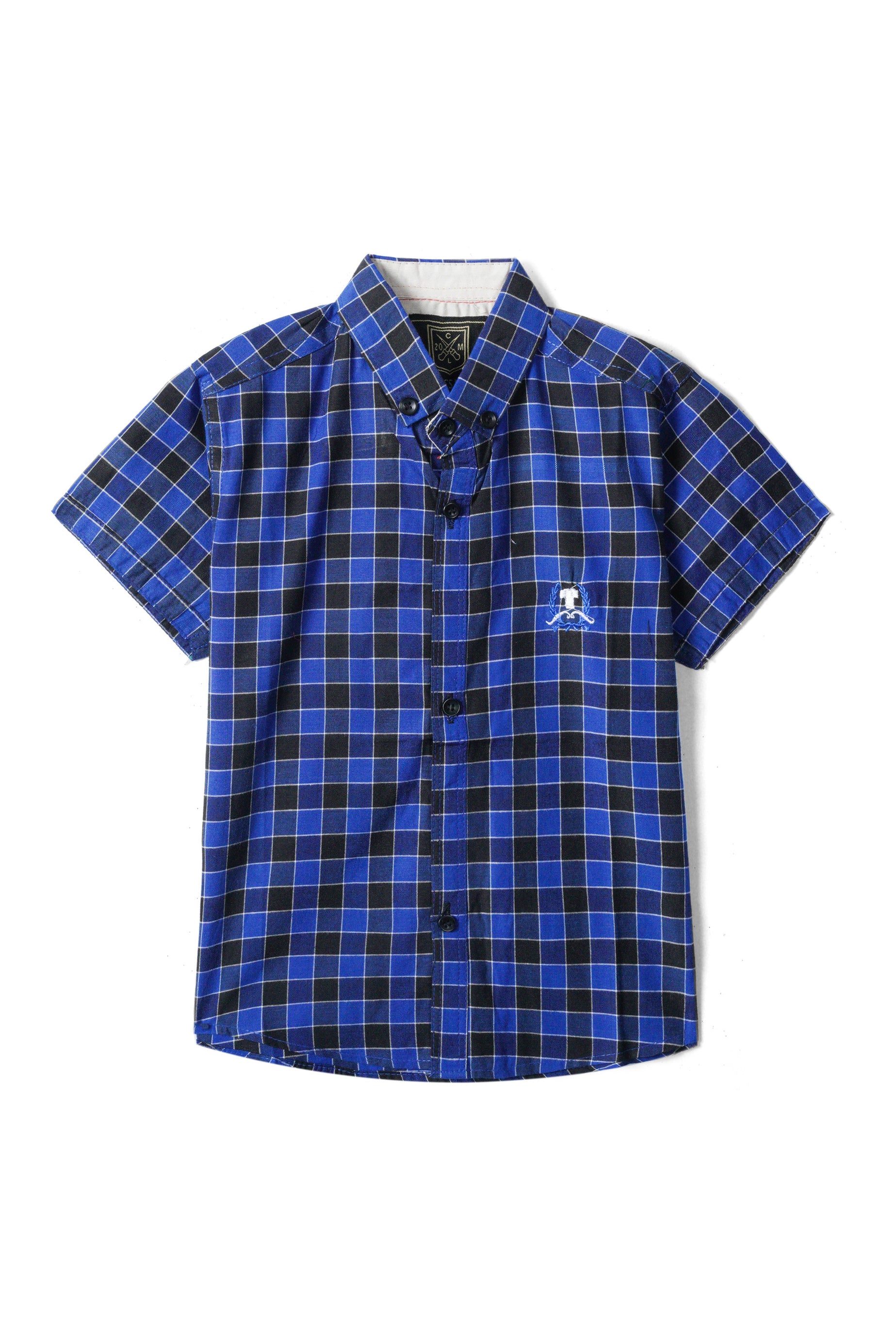 Boys Imported Soft Cotton Check Casual Shirt Short Sleeve