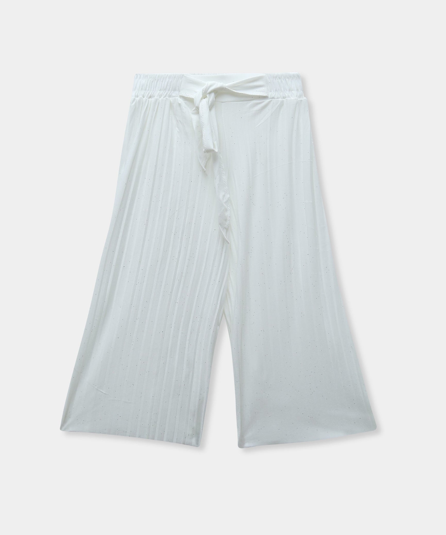 Girls Imported Linen Cotton White Bell Bottom Plazo Trouser(size 3 years to 12 years)