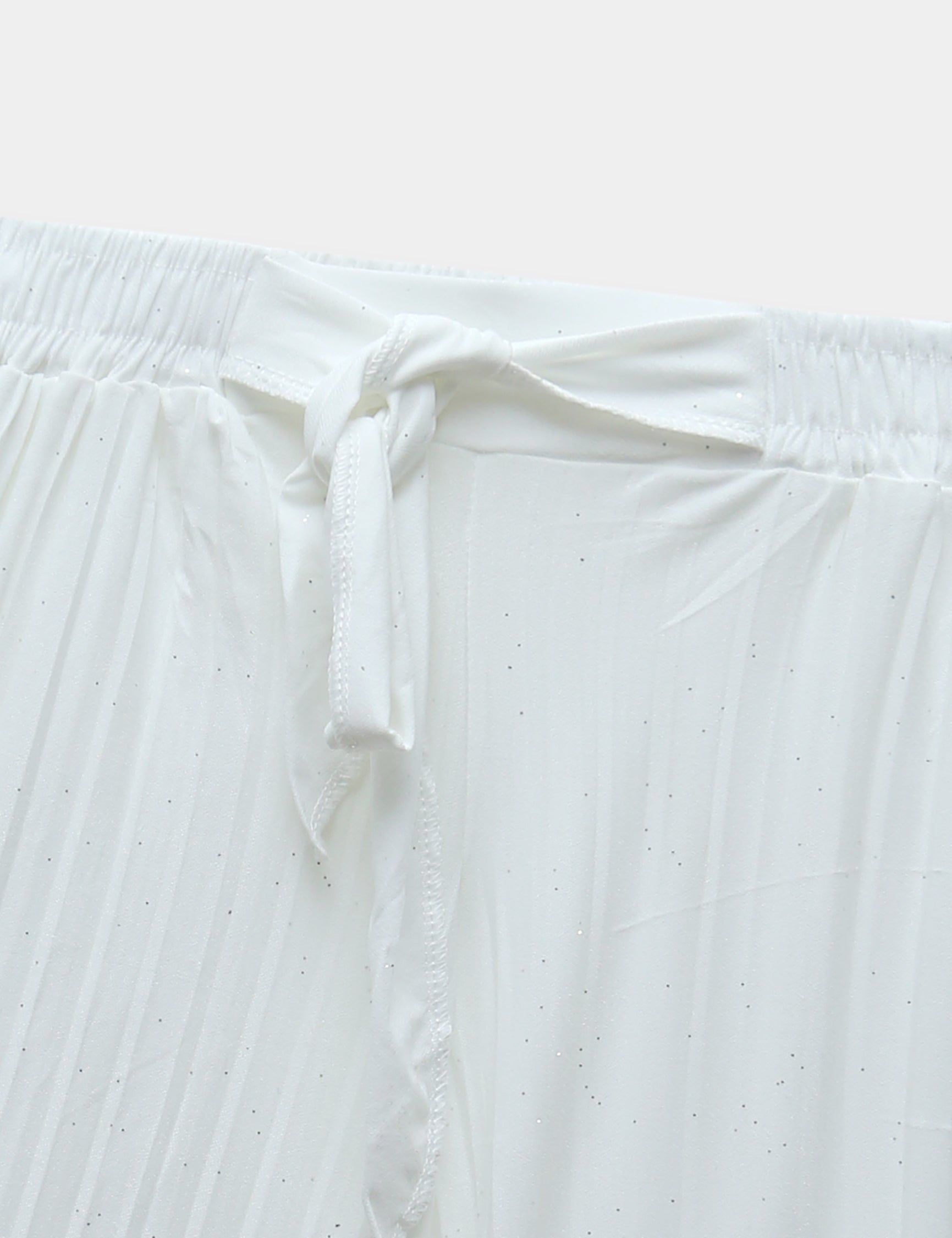 Girls Imported Linen Cotton White Bell Bottom Plazo Trouser