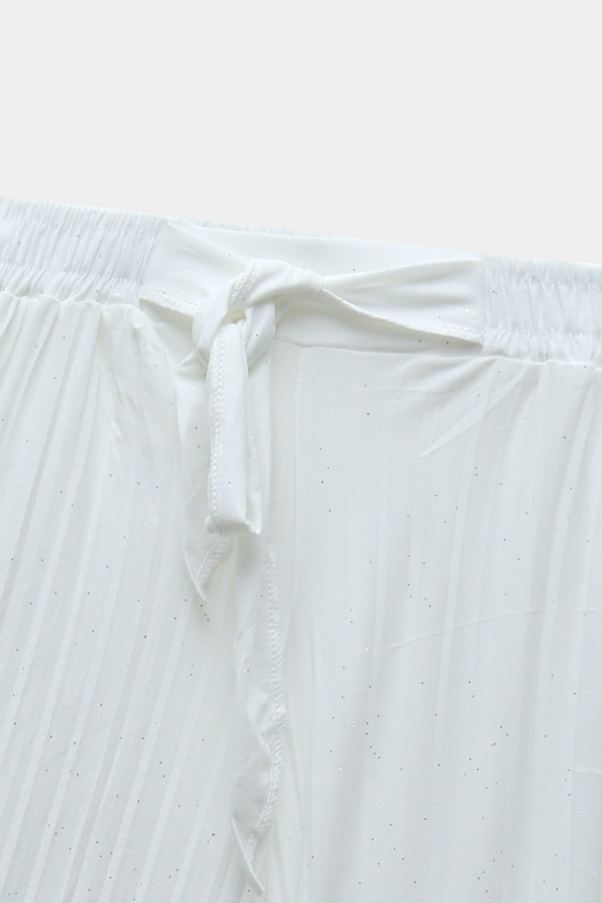 Girls Imported Linen Cotton White Bell Bottom Plazo Trouser