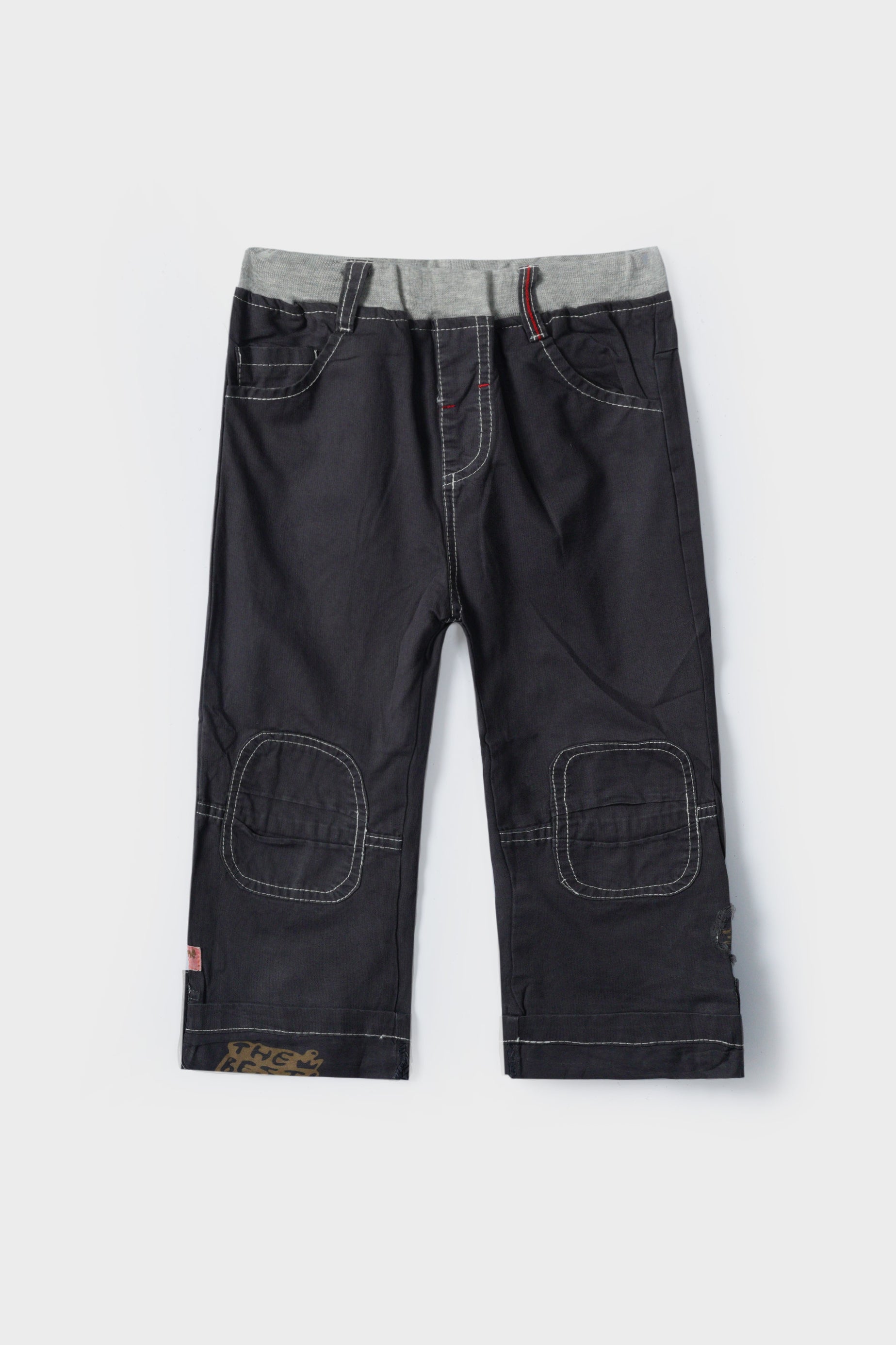 Kids Imported Dark Grey Straight Fit Jeans