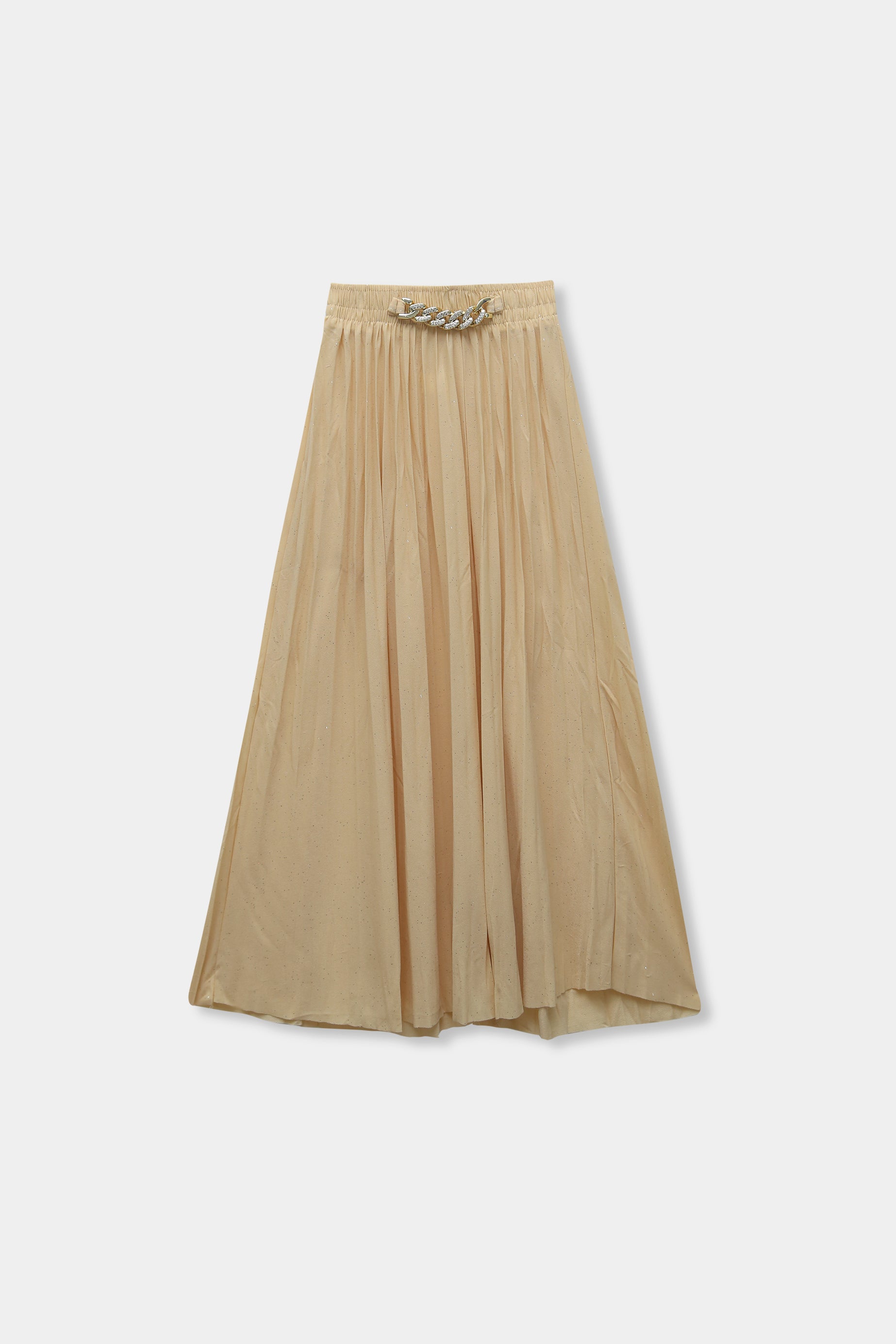 Girls Imported Bell Bottom Skin Skirt with Gold Hock