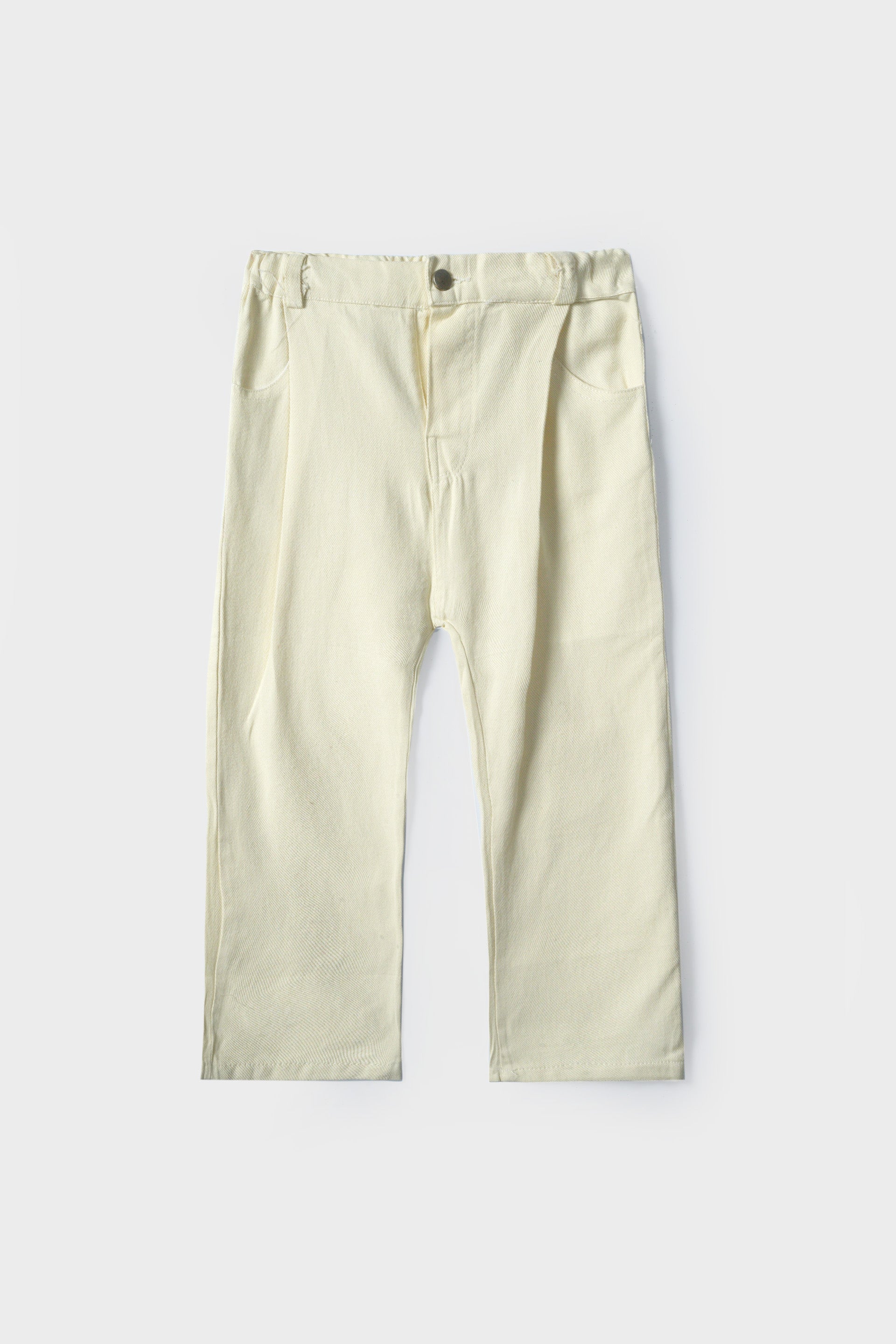 Kids Imported Off White Straight Fit Jeans