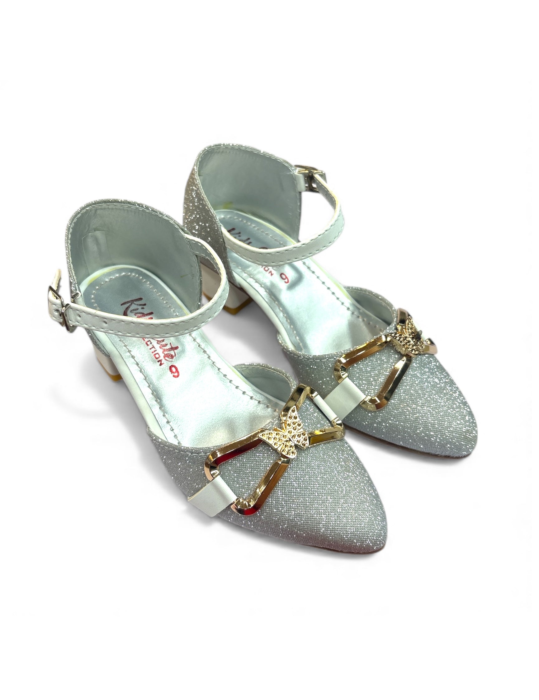 Girls fancy party shoes small heel (age1 to 6)