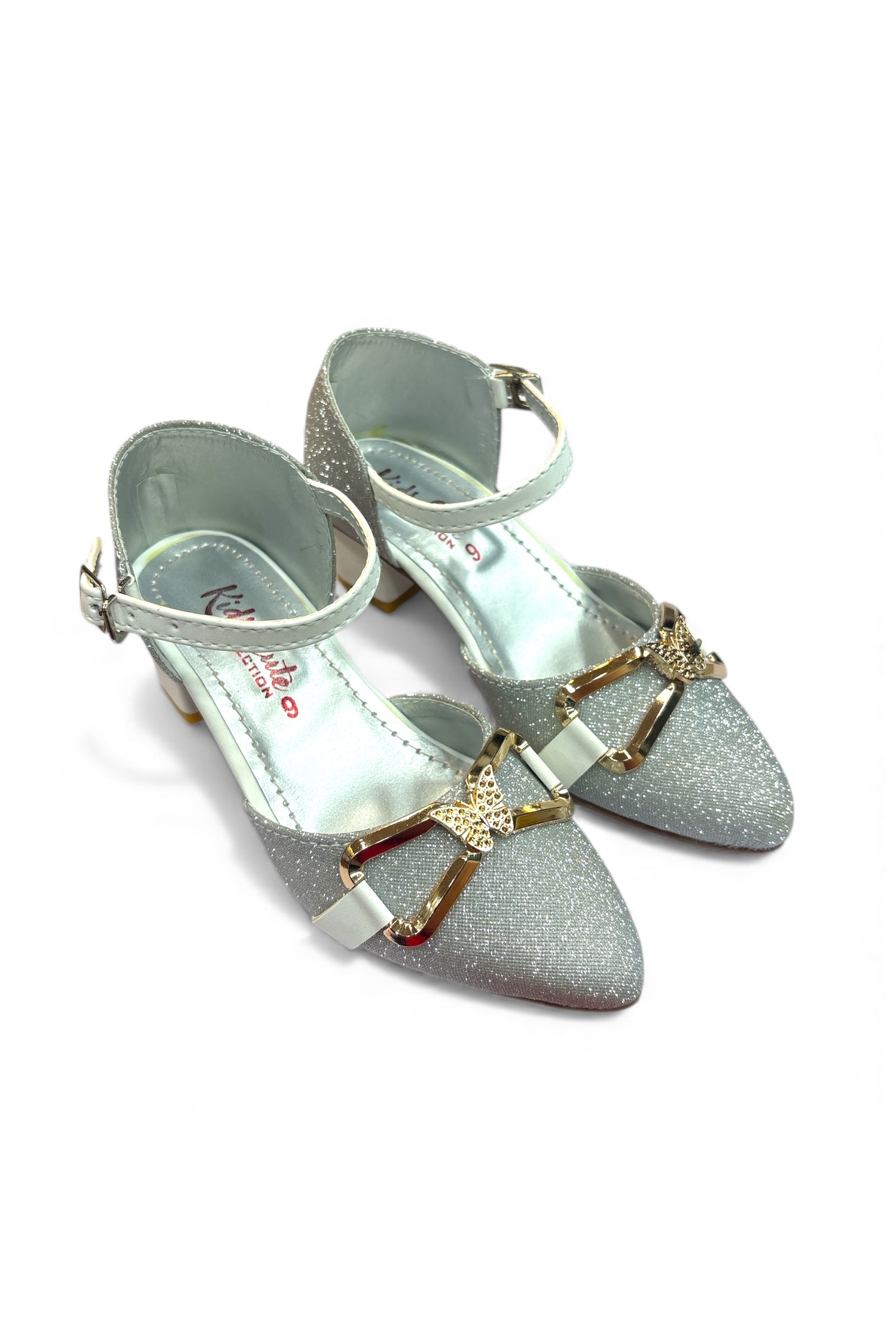 Girls fancy party shoes small heel (age1 to 6)