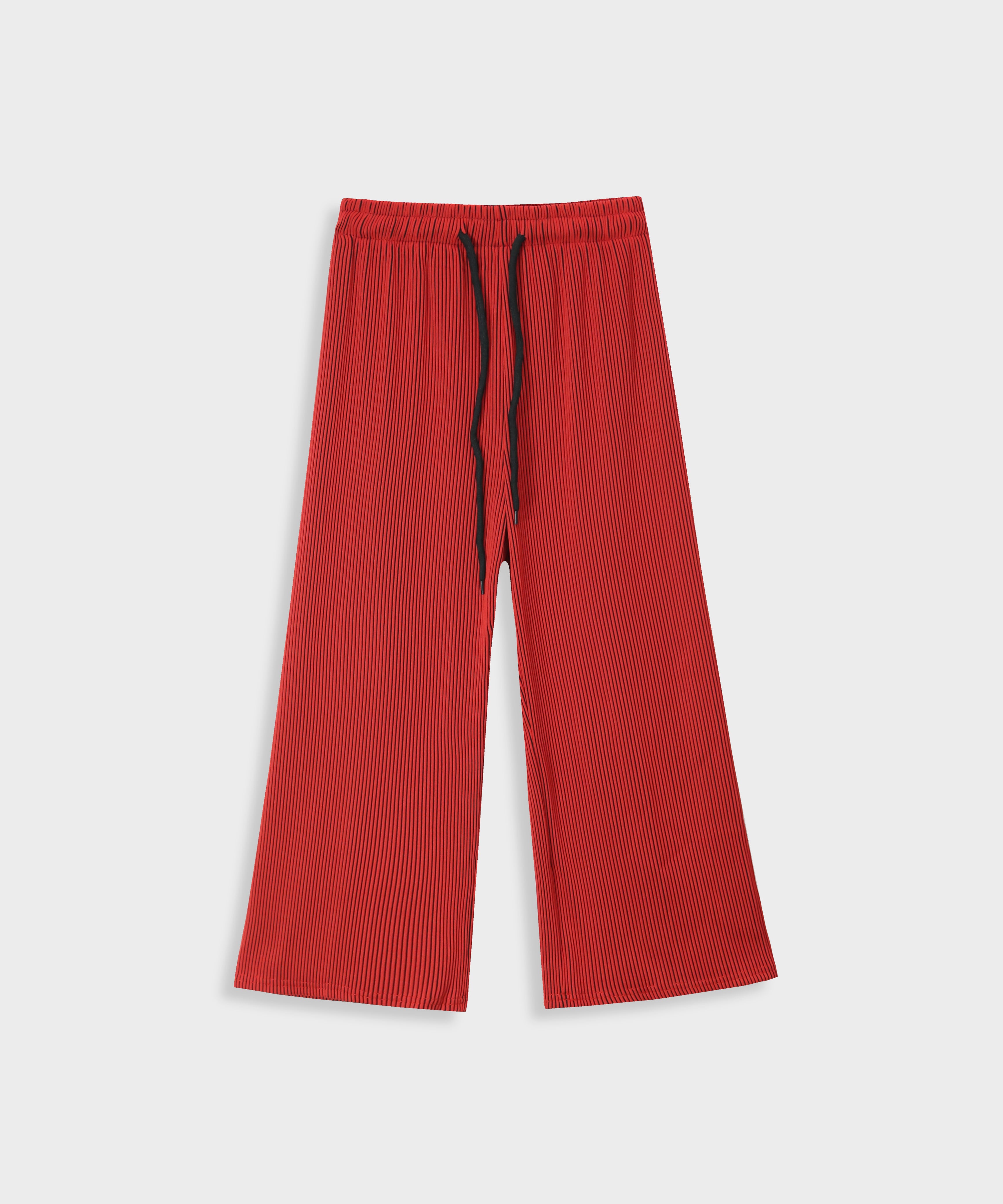 Imported Chifon Red Bell Bottom Plazo Trouser For Girls