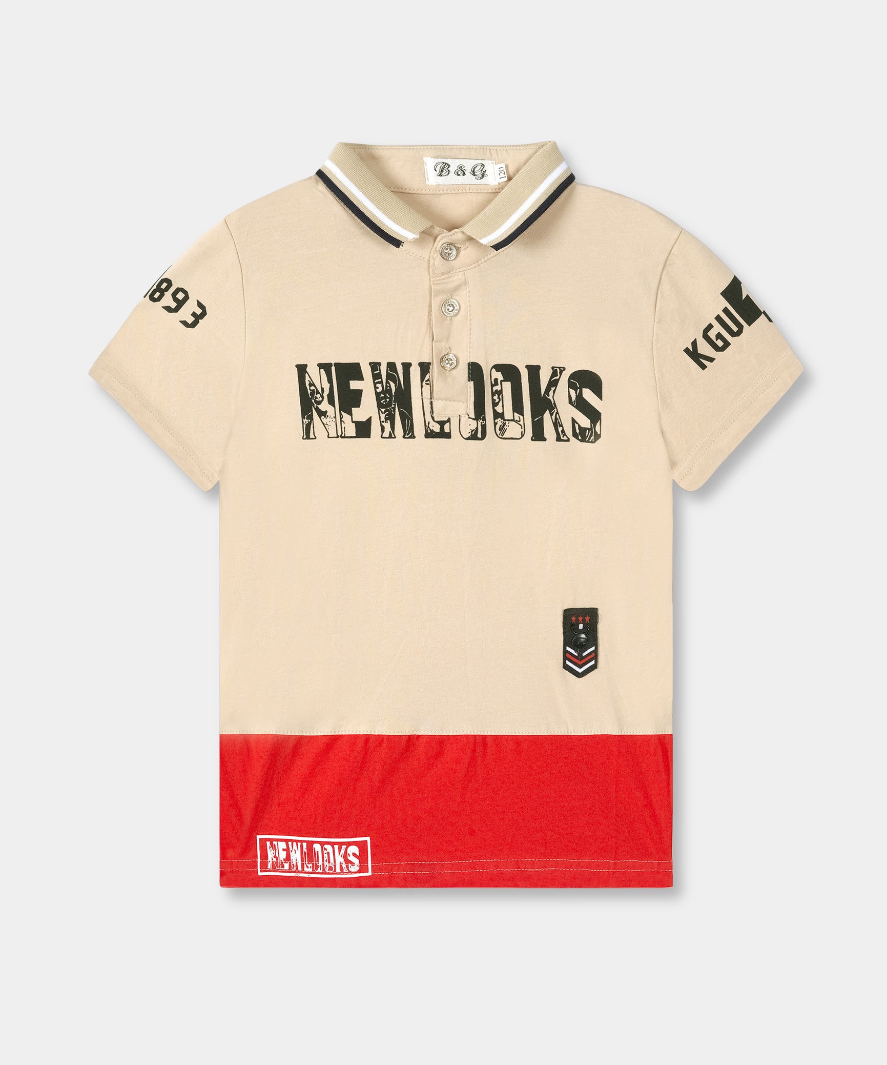 Boys Imported Printed Skin Short Sleeve Polo Shirt