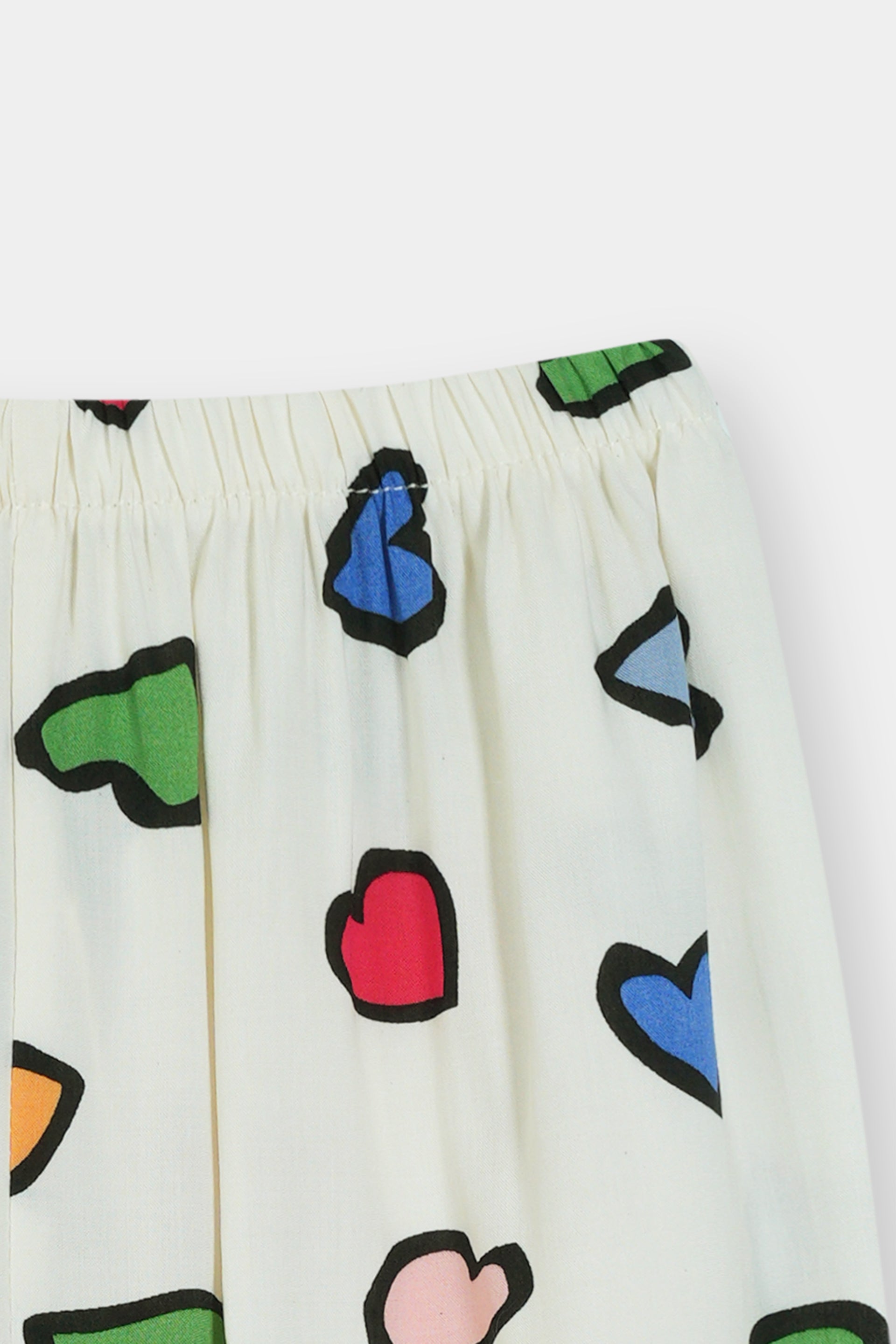 Girls 100% Imported Soft Cotton White Digital Printed Trouser