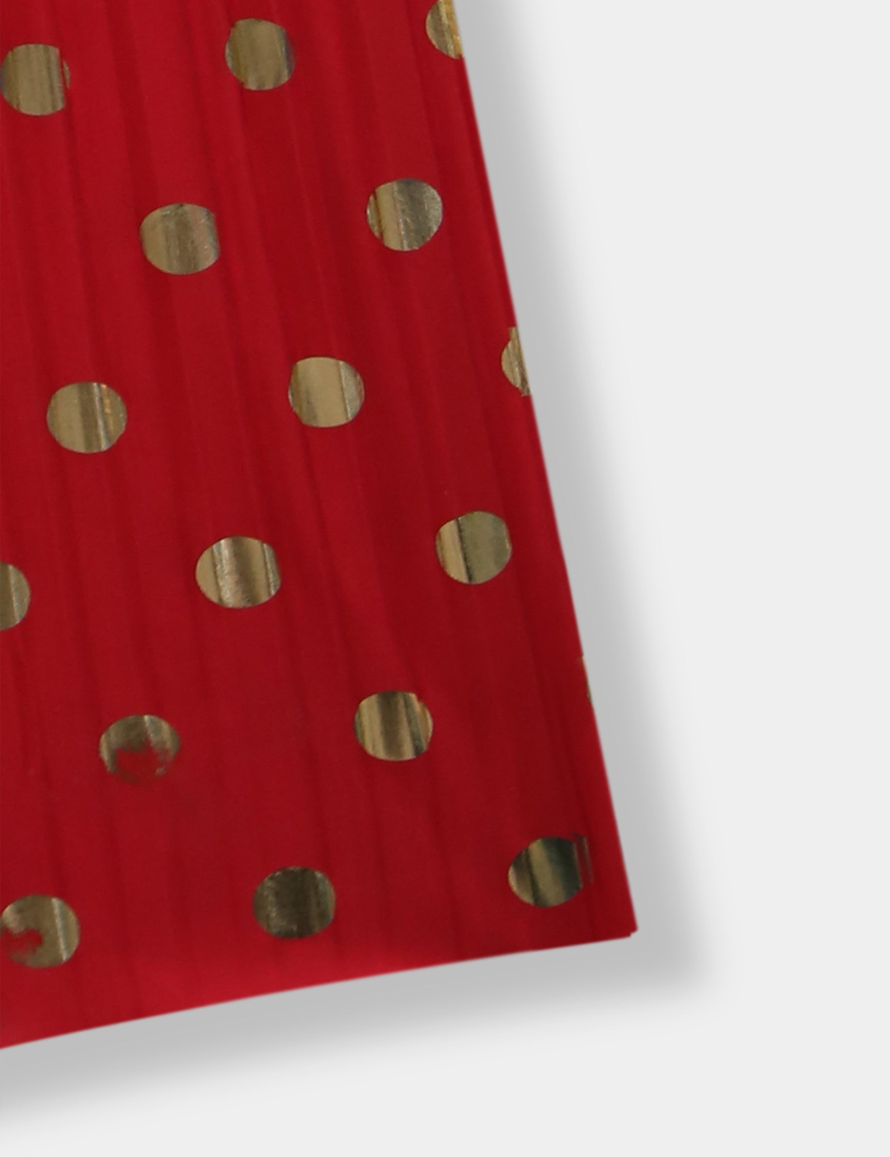 Girls Imported Linen Cotton Red And Golden Dots Bell Bottom Plazo Trouser