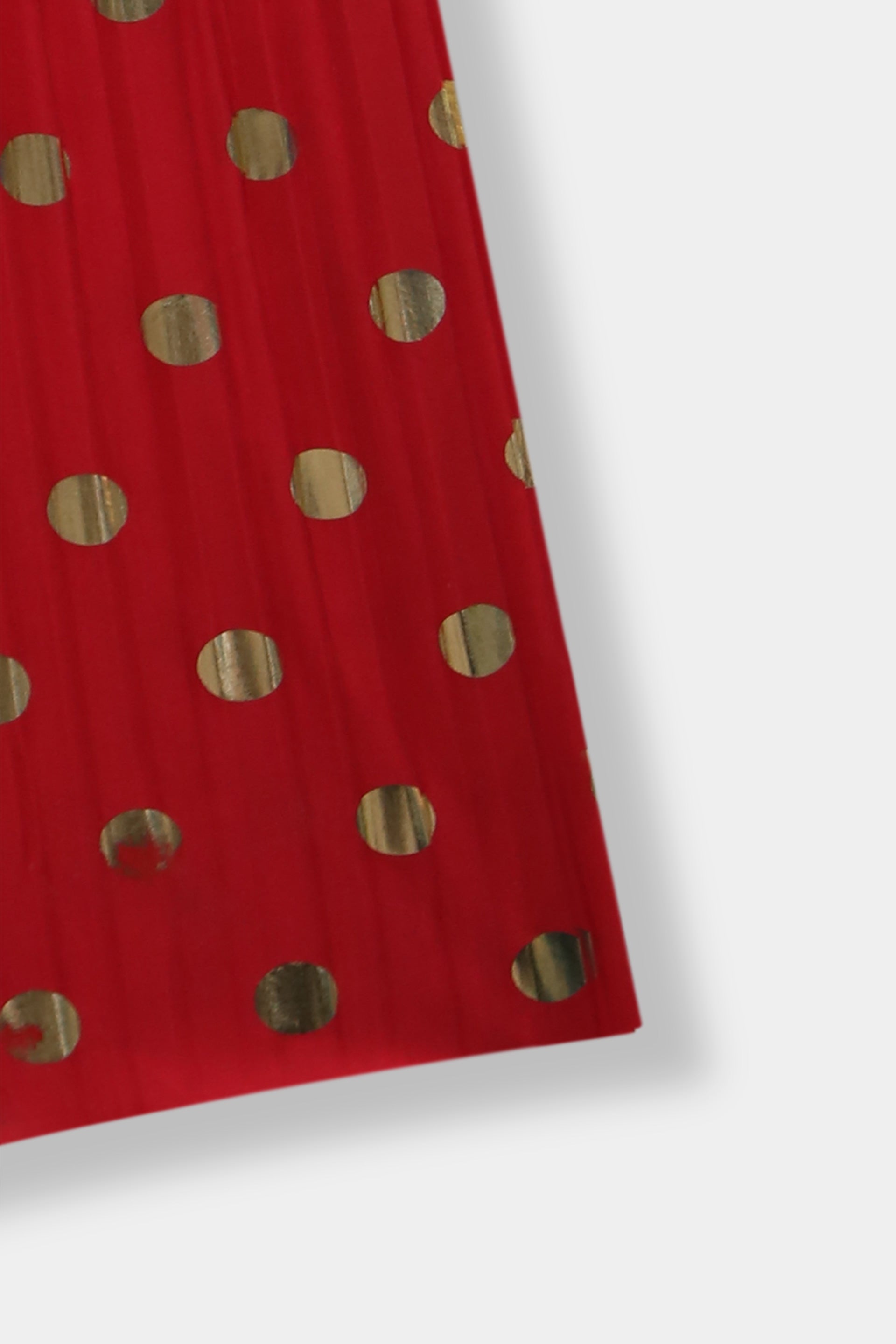 Girls Imported Linen Cotton Red And Golden Dots Bell Bottom Plazo Trouser