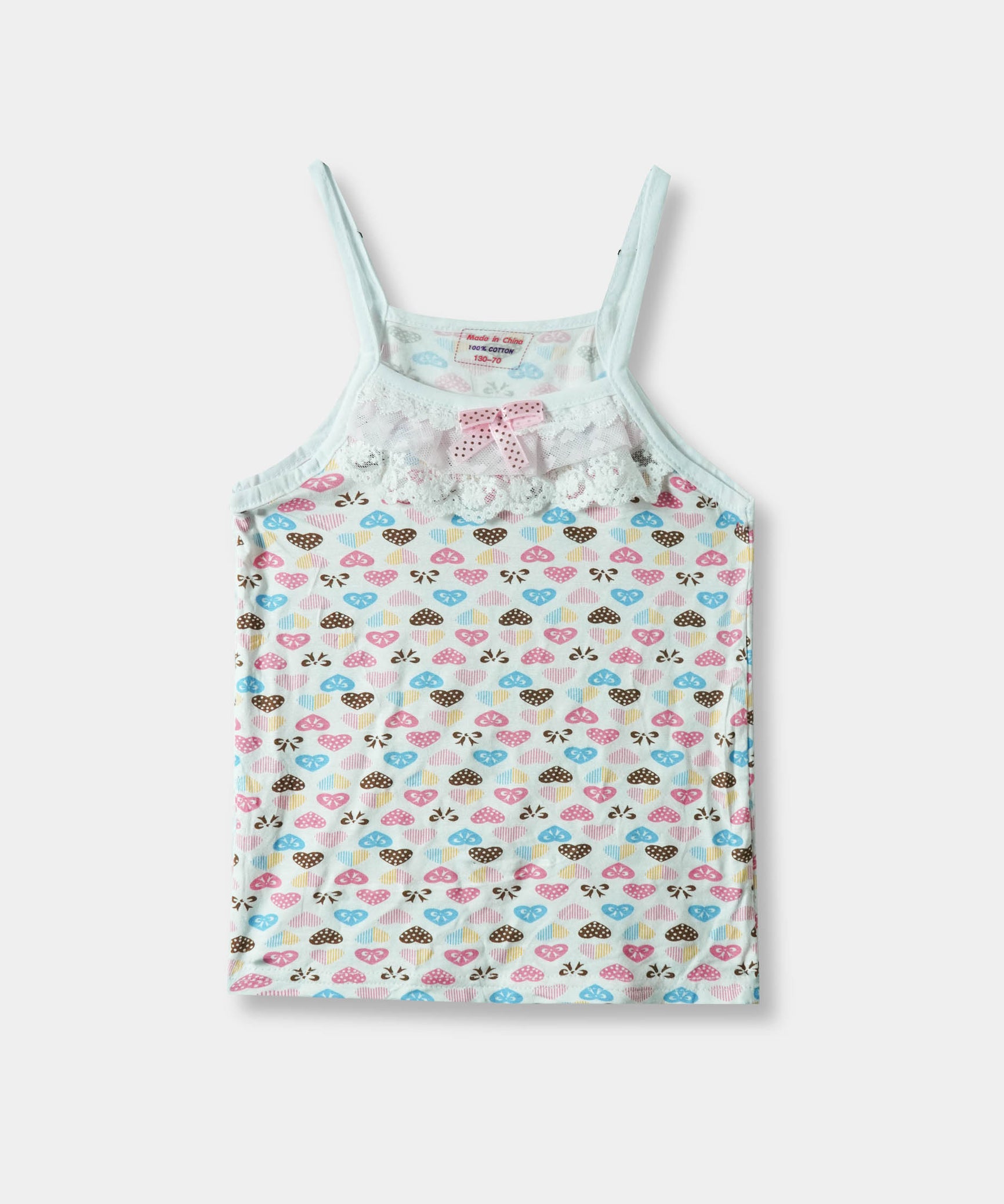 Girls Imported Soft Cotton All Over Printed Tank Top