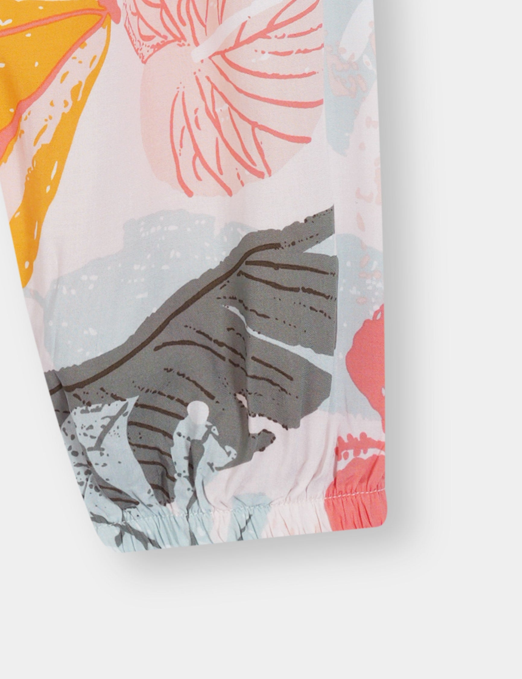 Girls 100% Imported Soft Cotton Floral Printed Trouser