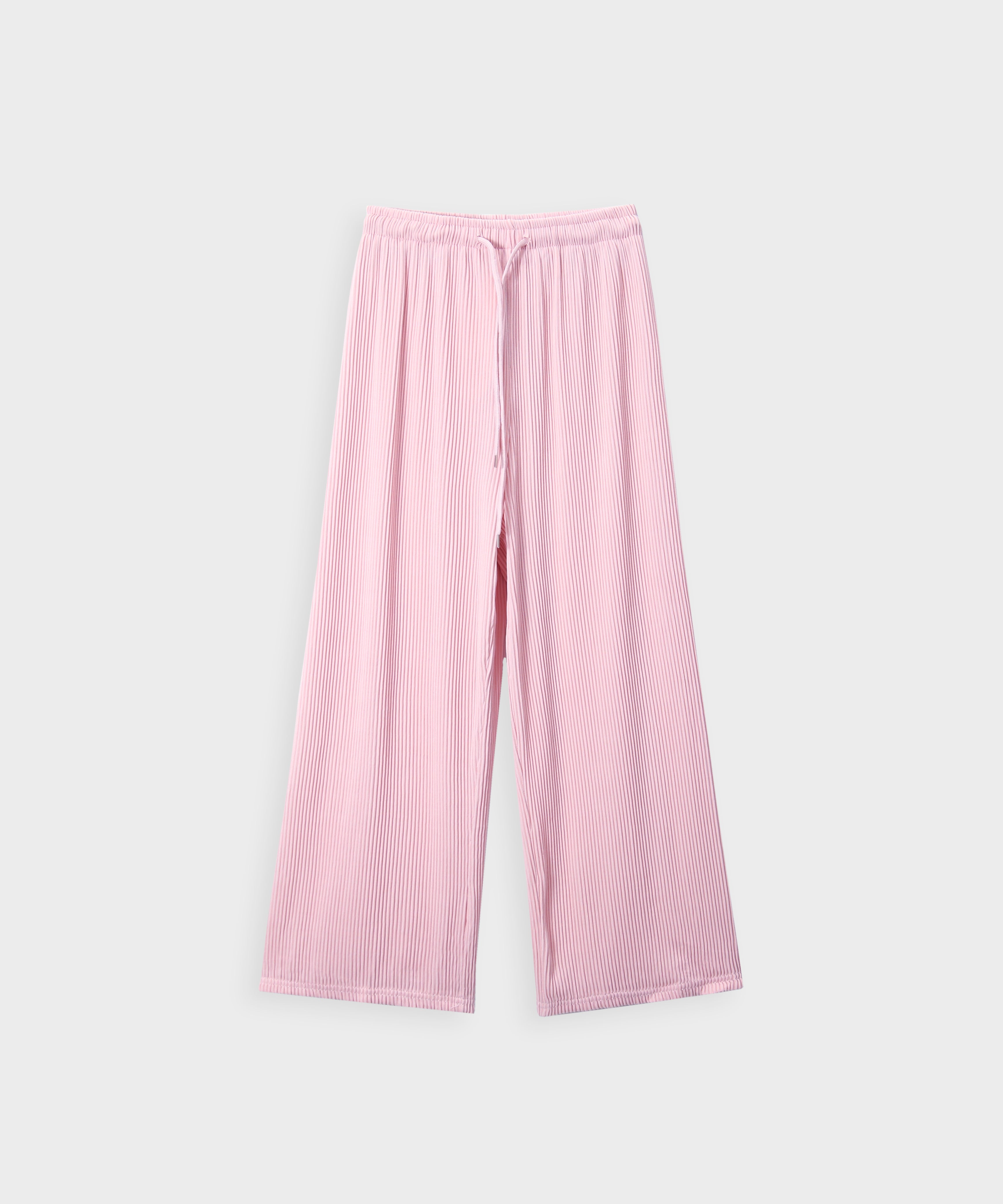 Imported Chifon Baby Pink Bell Bottom Plazo Trouser For Girls