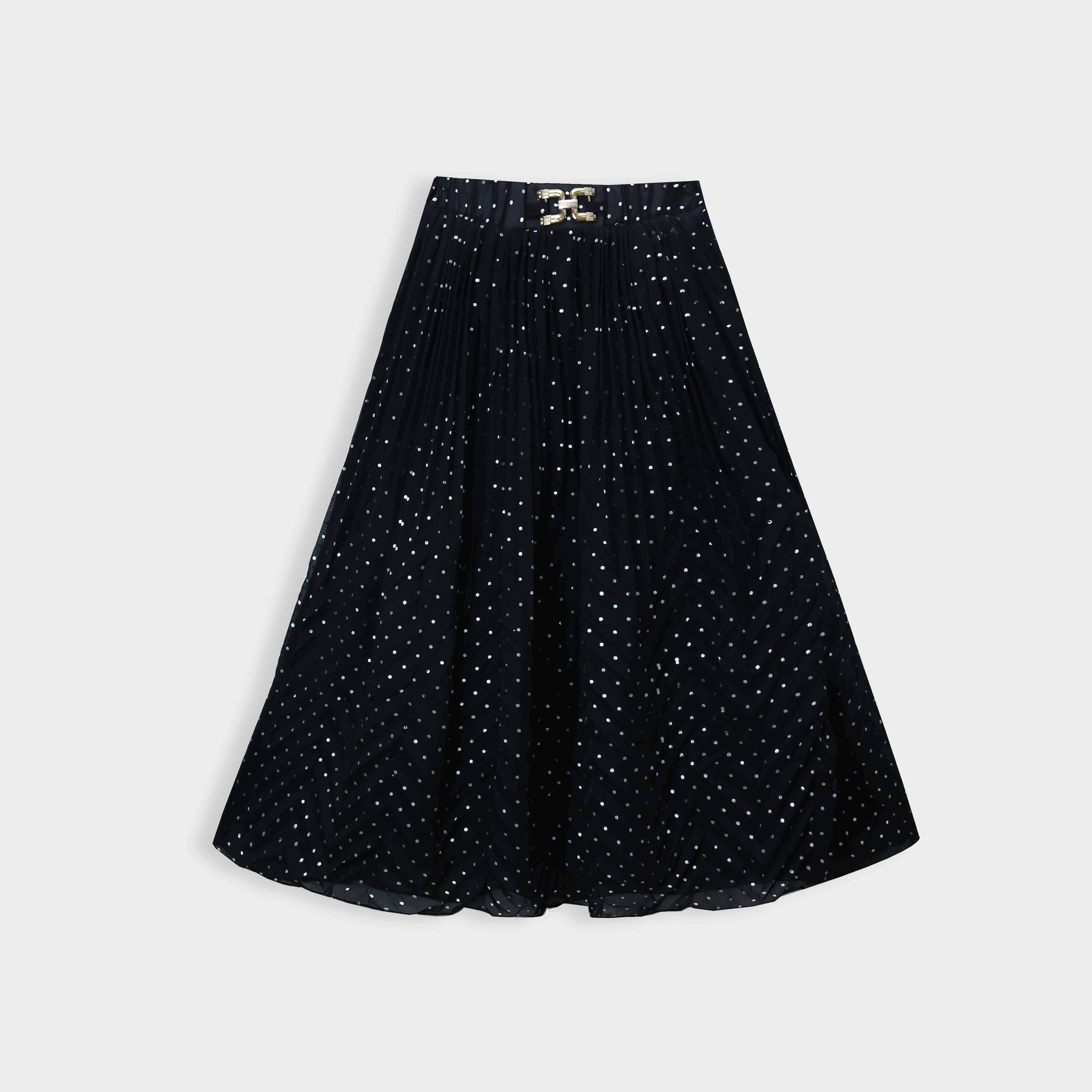 Imported Bell Bottom Black Chifon Skirt For Girls