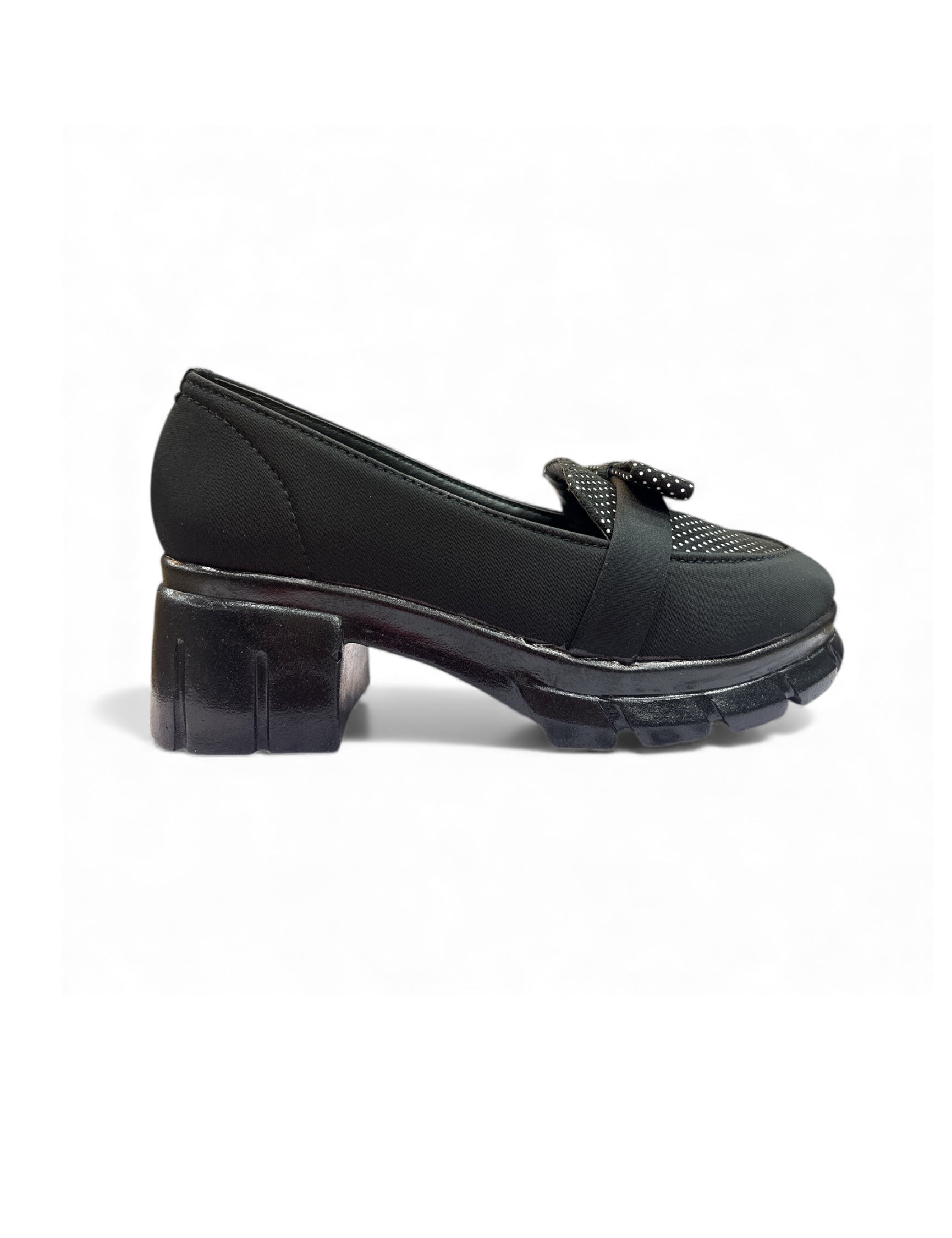 Black Elegance with a Twist KIDS FANCY COURT SHOES