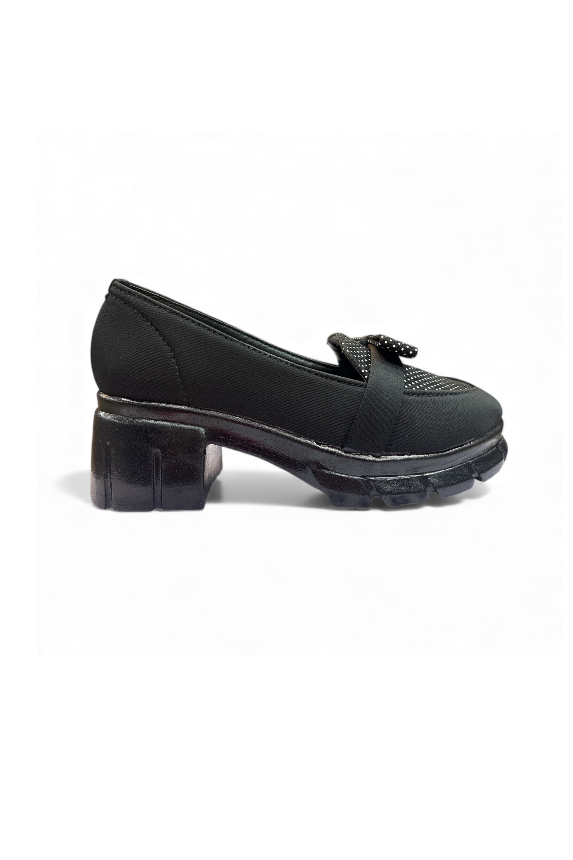 Black Elegance with a Twist KIDS FANCY COURT SHOES